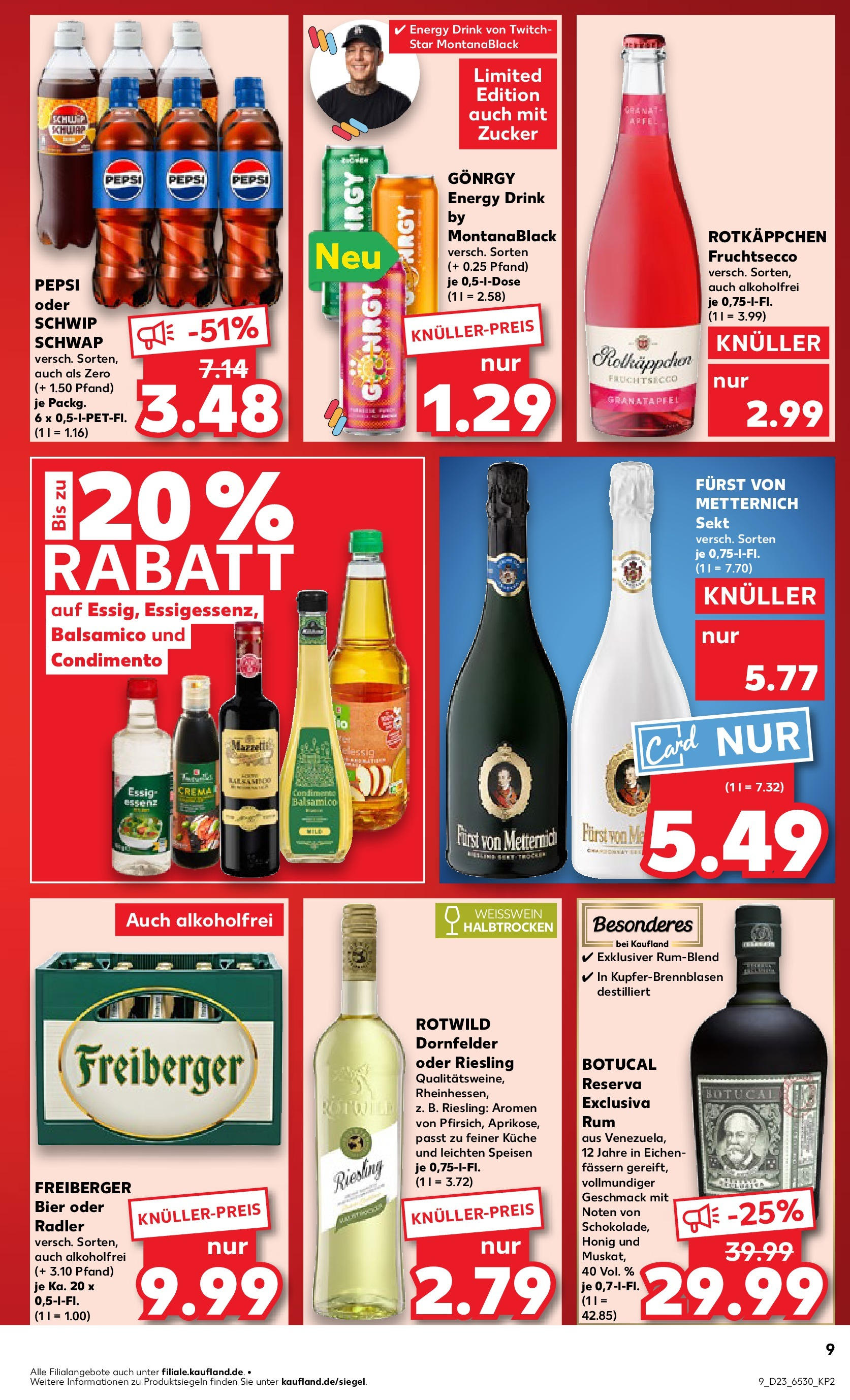 Kaufland prospekt Dresden (ab 05.06.2025) » Angebote Online | Seite: 9 | Produkte: Furst von metternich, Rum, Schwip schwap, Radler Kaufland prospekt Dresden (ab 05.06.2025) » Angebote Online zum Blättern | Seite: 9 | Produkte: Furst von metternich, Rum, Schwip schwap, Radler