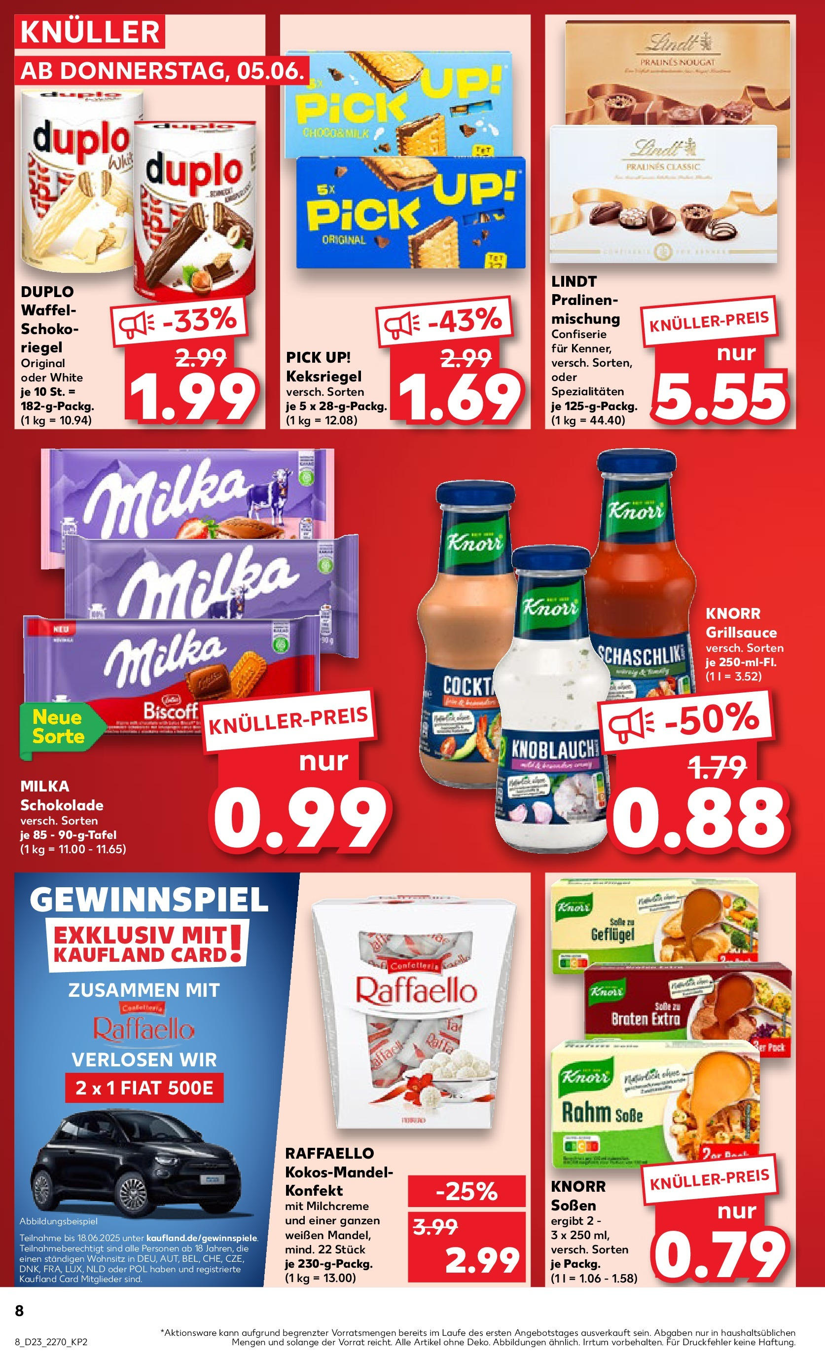 Kaufland prospekt Aschaffenburg (ab 05.06.2025) » Angebote Online | Seite: 8 | Produkte: Raffaello, Schokolade, Knorr, Knoblauch Kaufland prospekt Aschaffenburg (ab 05.06.2025) » Angebote Online zum Blättern | Seite: 8 | Produkte: Raffaello, Schokolade, Knorr, Knoblauch