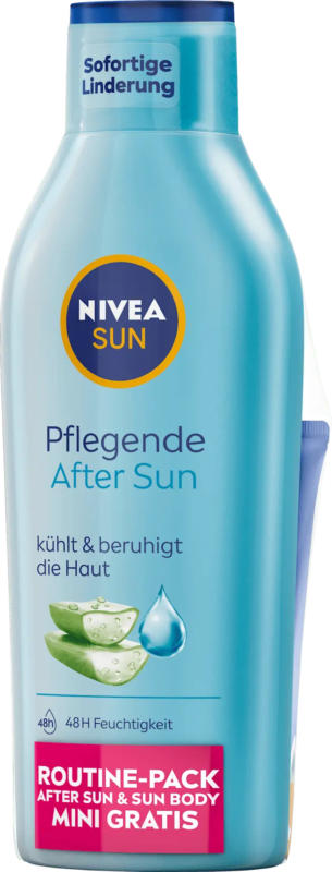 NIVEA SUN After Sun Milch + Sonnenmilch Schutz & Pflege LSF 30 Reisegröße
