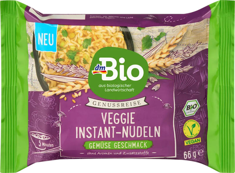 dmBio Fertiggericht, Veggie Instant-Nudeln Gemüse
