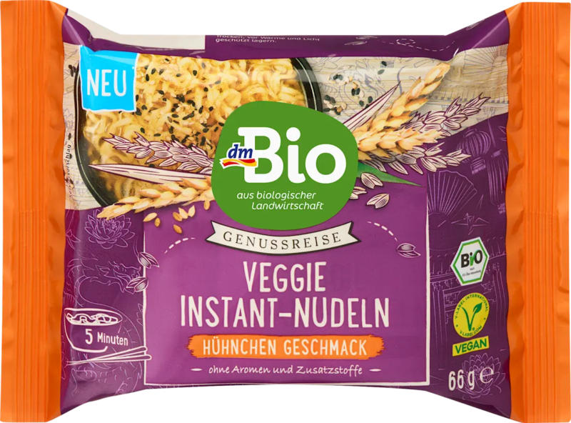 dmBio Fertiggericht, Veggie Instant-Nudeln Hühnchen
