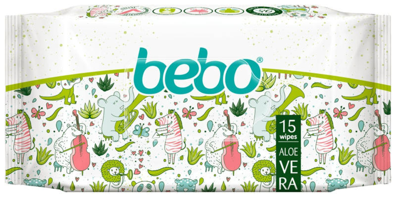 bebo Влажни кърпички различни видове