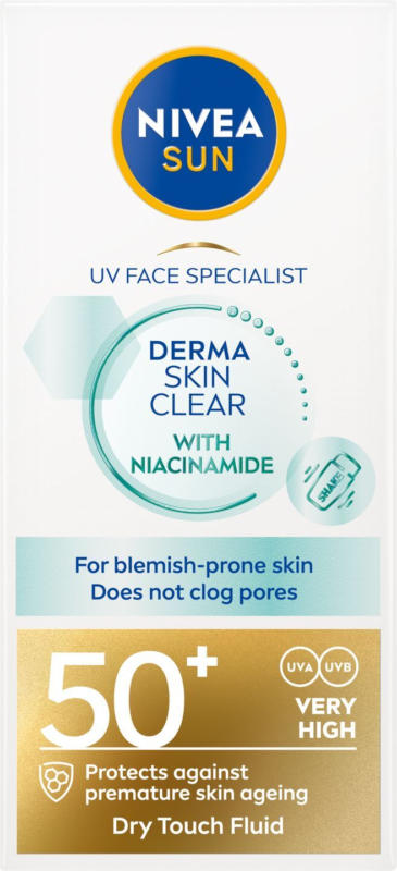 Nivea Sun Флуид или Крем за лице DERMA SKIN или LUMINOUS