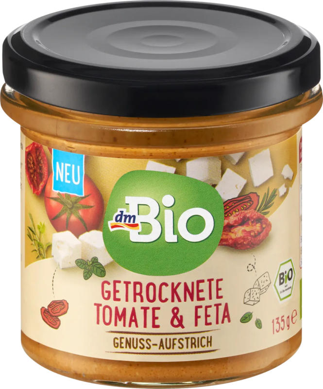 dmBio Brotaufstrich, Getrocknete Tomate & Feta