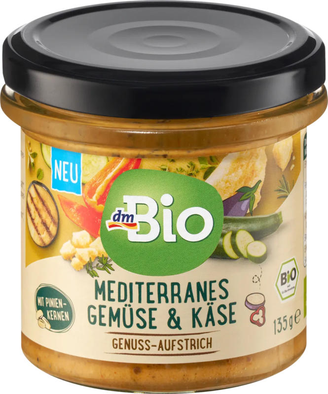 dmBio Brotaufstrich, Mediterranes Gemüse & Käse