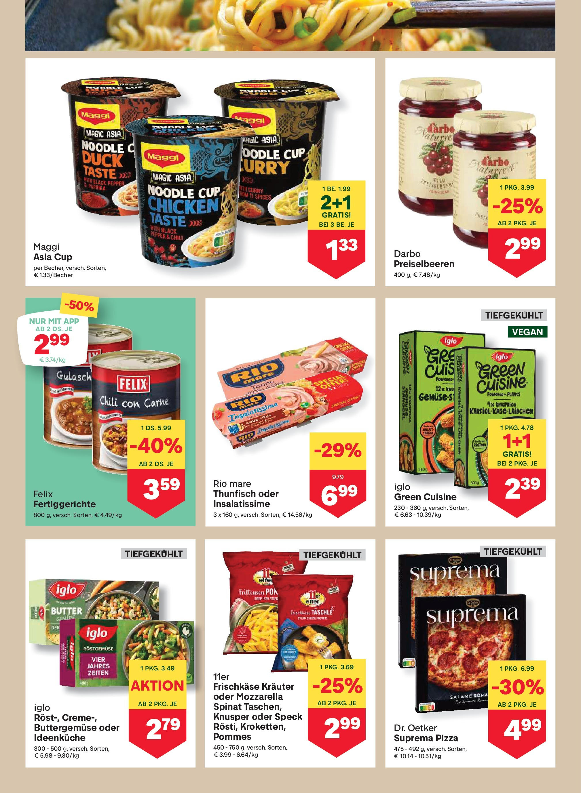 MPREIS Steyr von 12.06.2025 - Aktuelle Angebote | Seite: 6 | Produkte: Gemüse, Fertiggerichte, Creme, Pizza