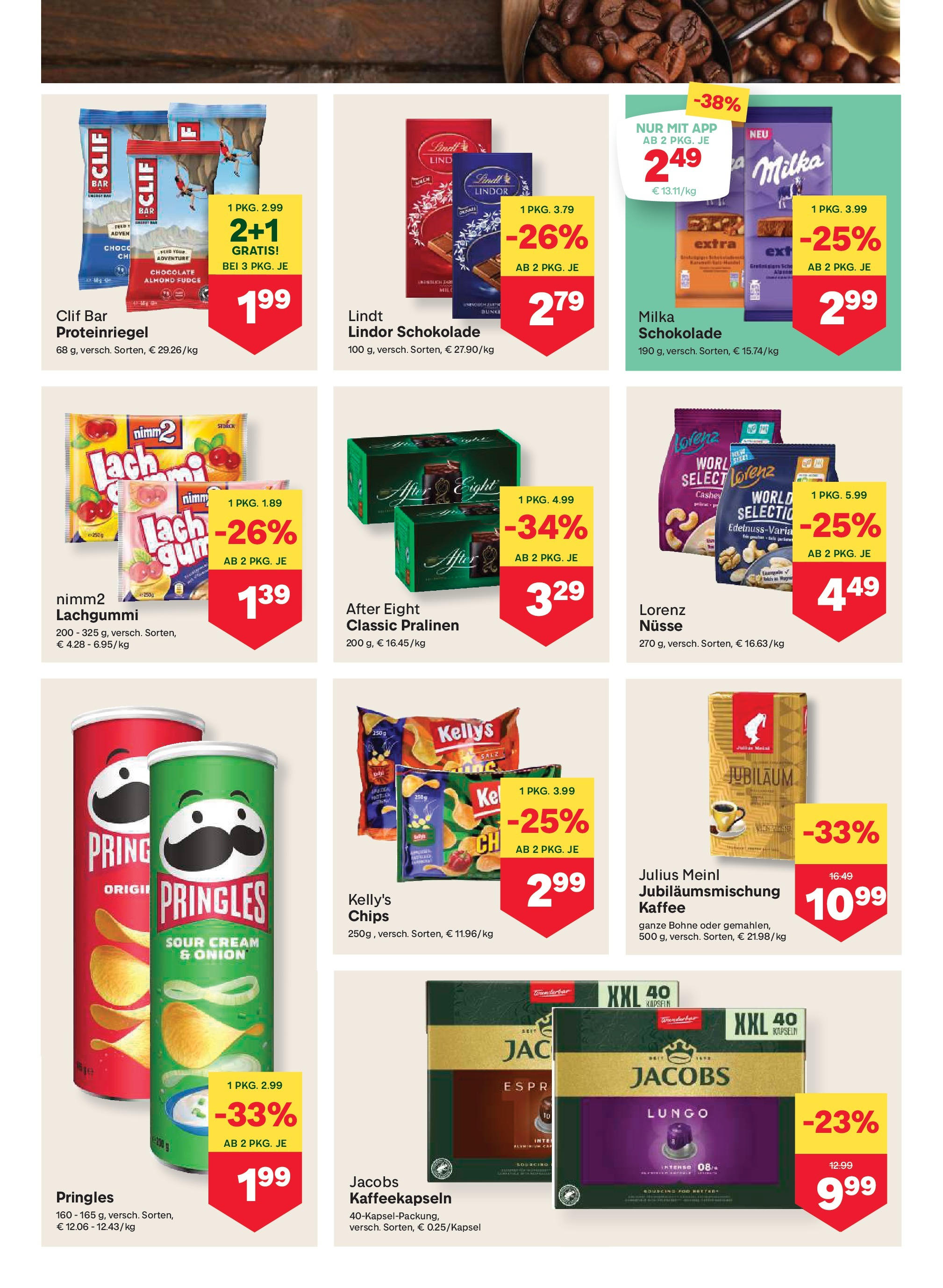 MPREIS Steyr von 12.06.2025 - Aktuelle Angebote | Seite: 12 | Produkte: Chips, Nüsse, Kaffee, Schokolade