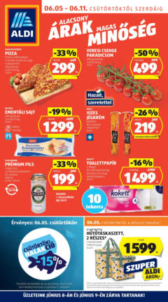 Aldi - Akciós újság Aldi megtekintése, amely érvényes 2025.06.05.-től