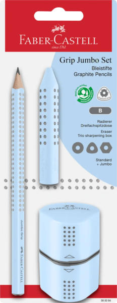 Faber-Castell Bleistift Grip Jumbo Set Blau 3tlg