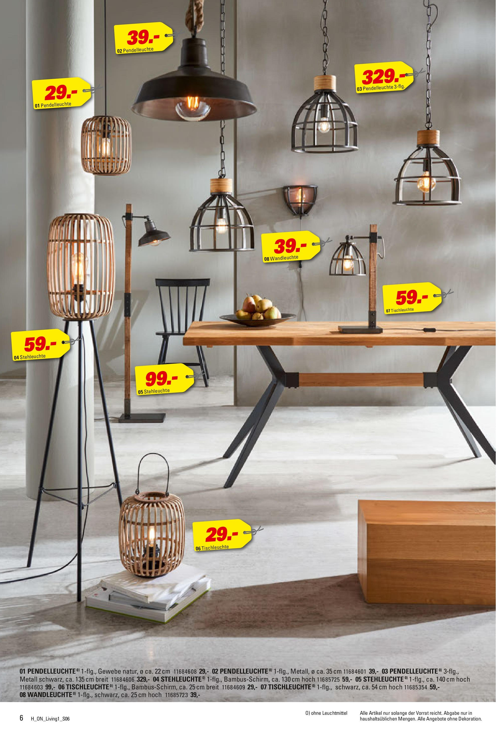 Höffner - Living Spezial (ab 03.06.2025) zum Blättern | Seite: 6 | Produkte: Wandleuchte