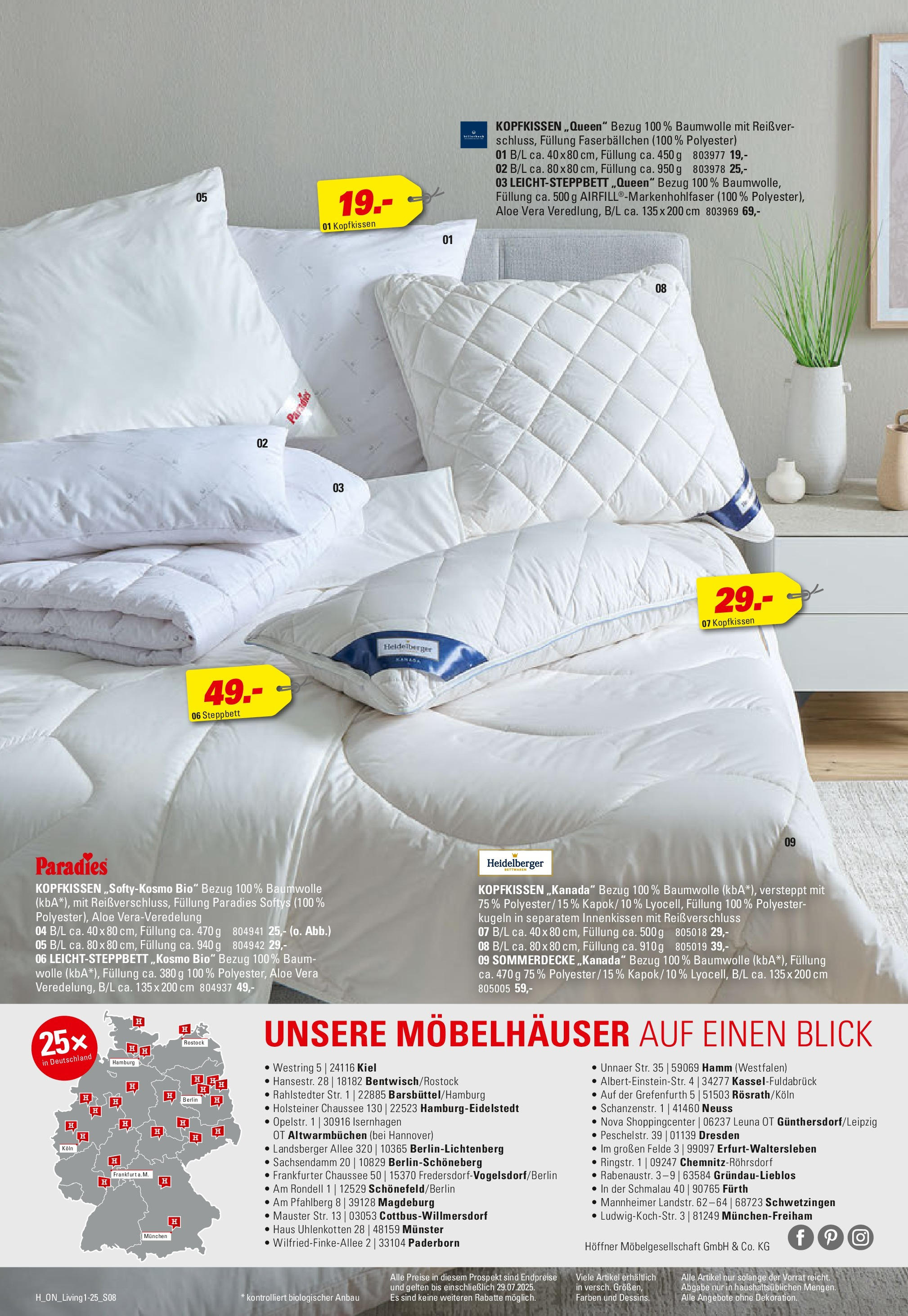 Höffner - Living Spezial (ab 03.06.2025) zum Blättern | Seite: 8 | Produkte: Kopfkissen