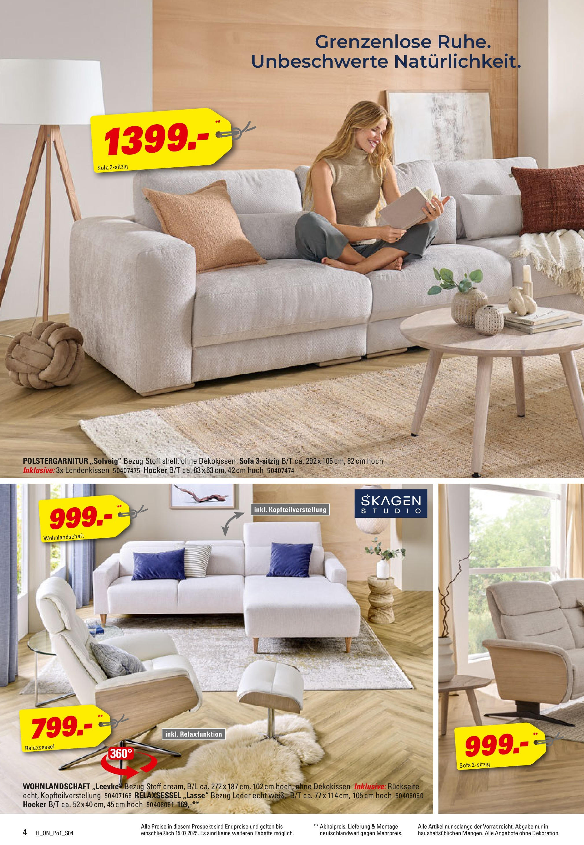 Höffner - Polster Spezial (ab 03.06.2025) zum Blättern | Seite: 4 | Produkte: Wohnlandschaft, Hocker, Relaxsessel, Sofa