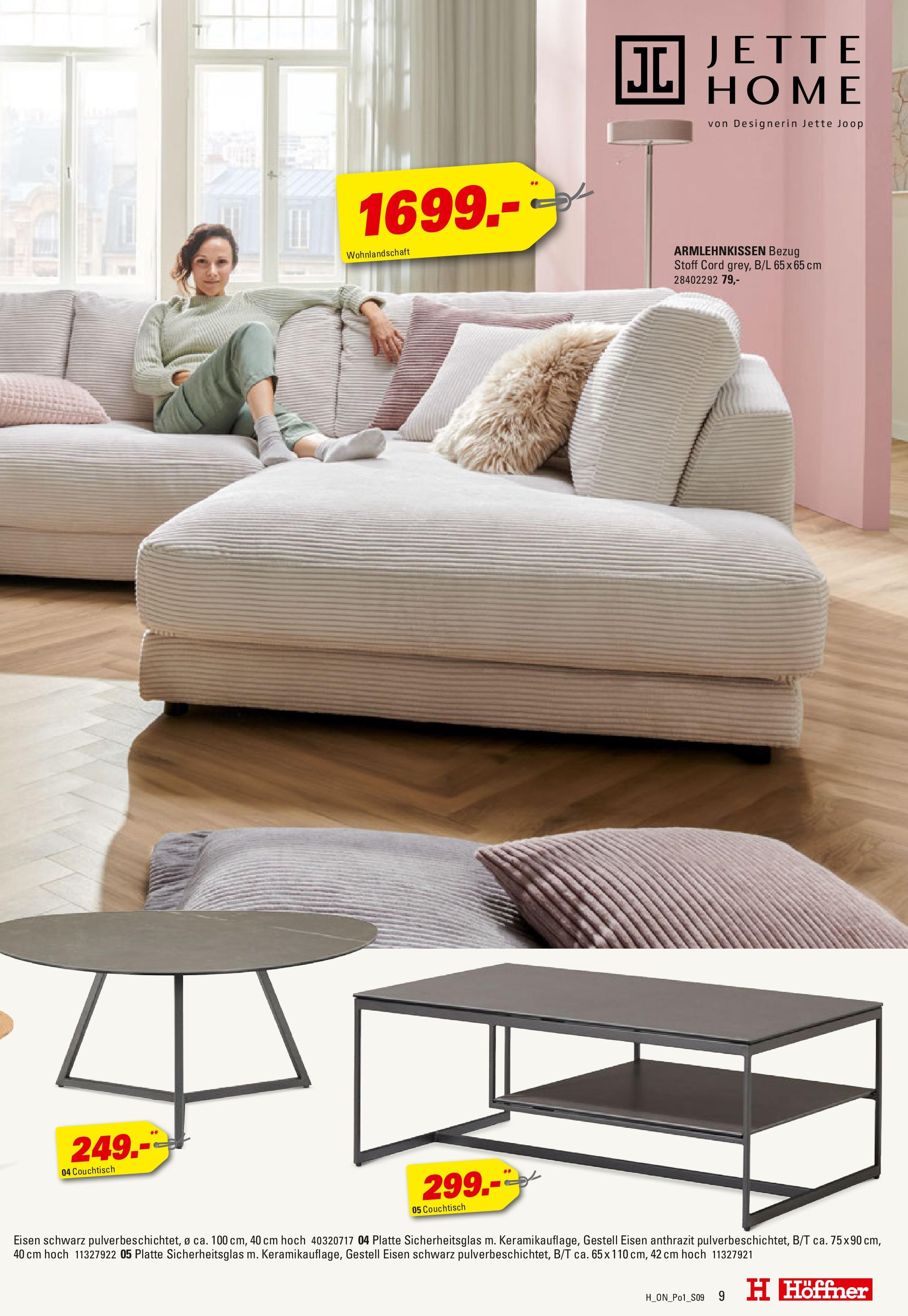 Höffner - Polster Spezial (ab 03.06.2025) zum Blättern | Seite: 9 | Produkte: Wohnlandschaft, Couchtisch