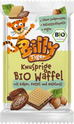 Billy Tiger Kindersnack Waffeln mit Kakao, Datteln & Haselnuss ab 3 Jahren