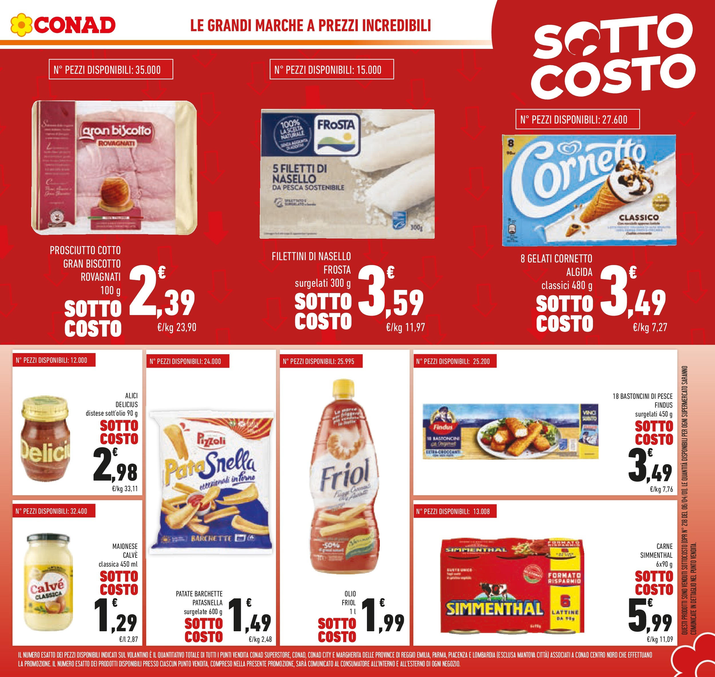 Volantino Conad dal 04/06/2025 > Anteprima - Giugno | Pagina: 3 | Prodotti: Patate, Olio, Pesca, Alici