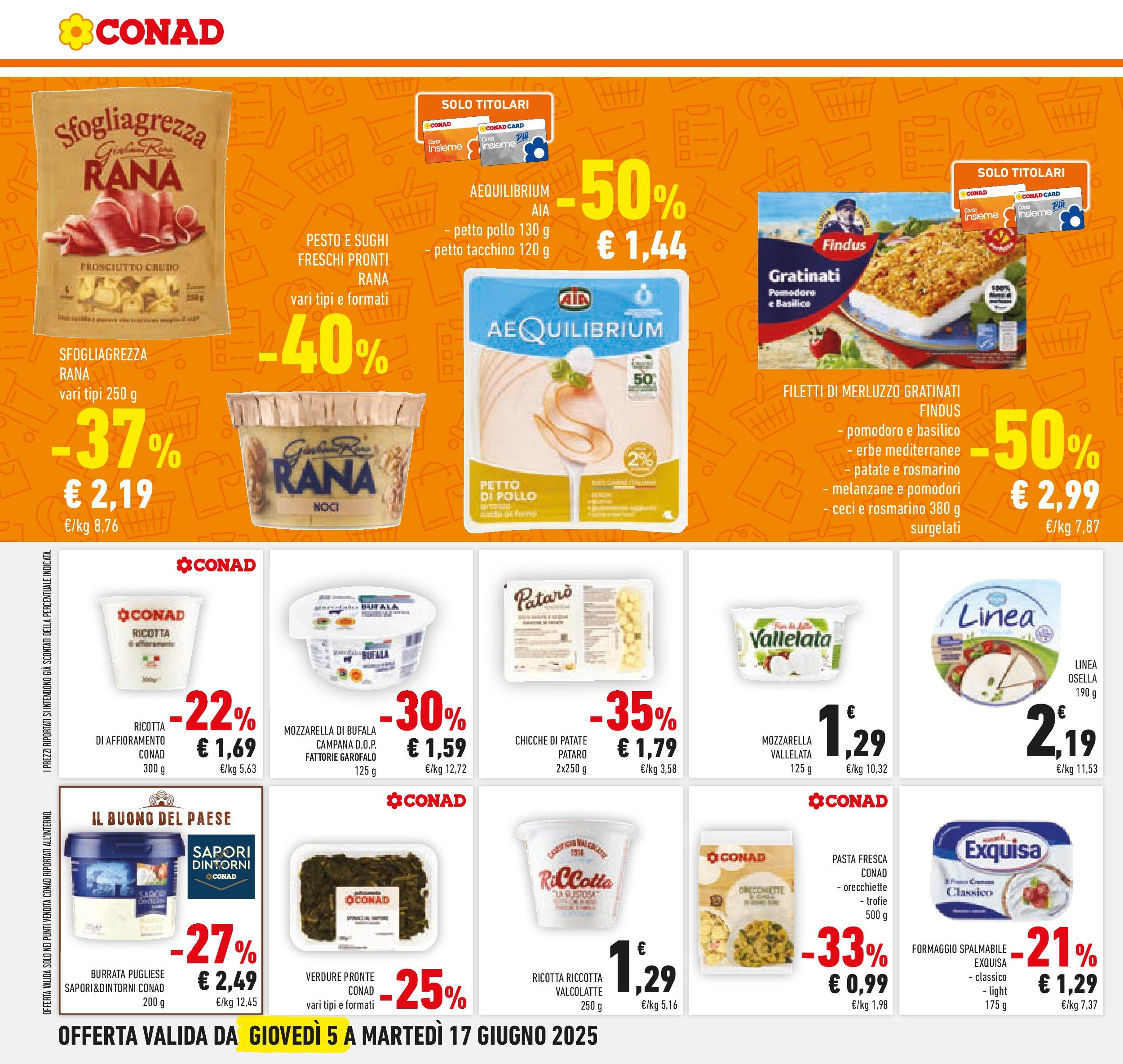 Volantino Conad dal 04/06/2025 > Anteprima - Giugno | Pagina: 8 | Prodotti: Pollo, Pomodoro, Prosciutto, Ricotta