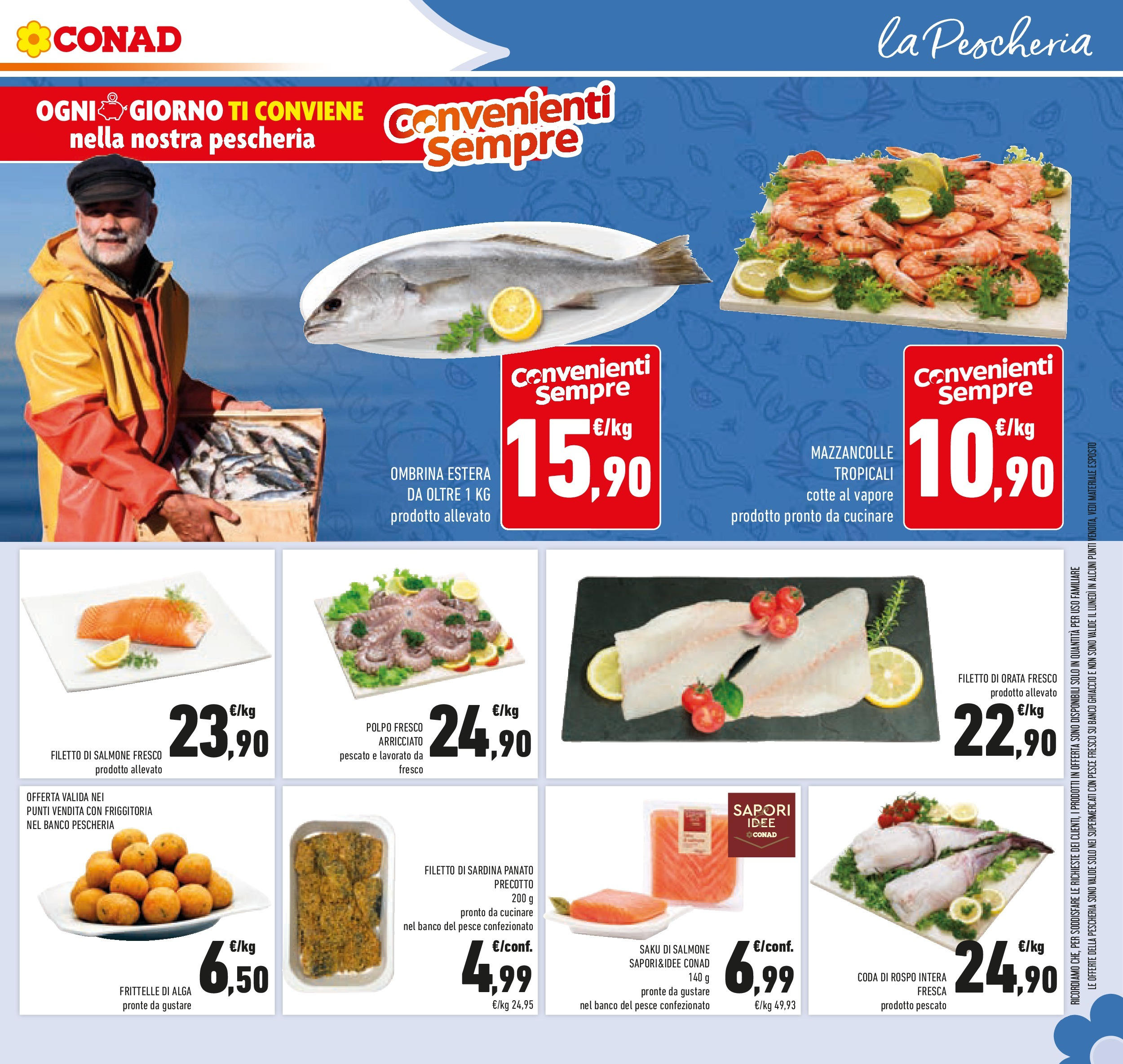 Volantino Conad dal 04/06/2025 > Anteprima - Giugno | Pagina: 17 | Prodotti: Salmone, Pesce, Polpo, Salmone fresco