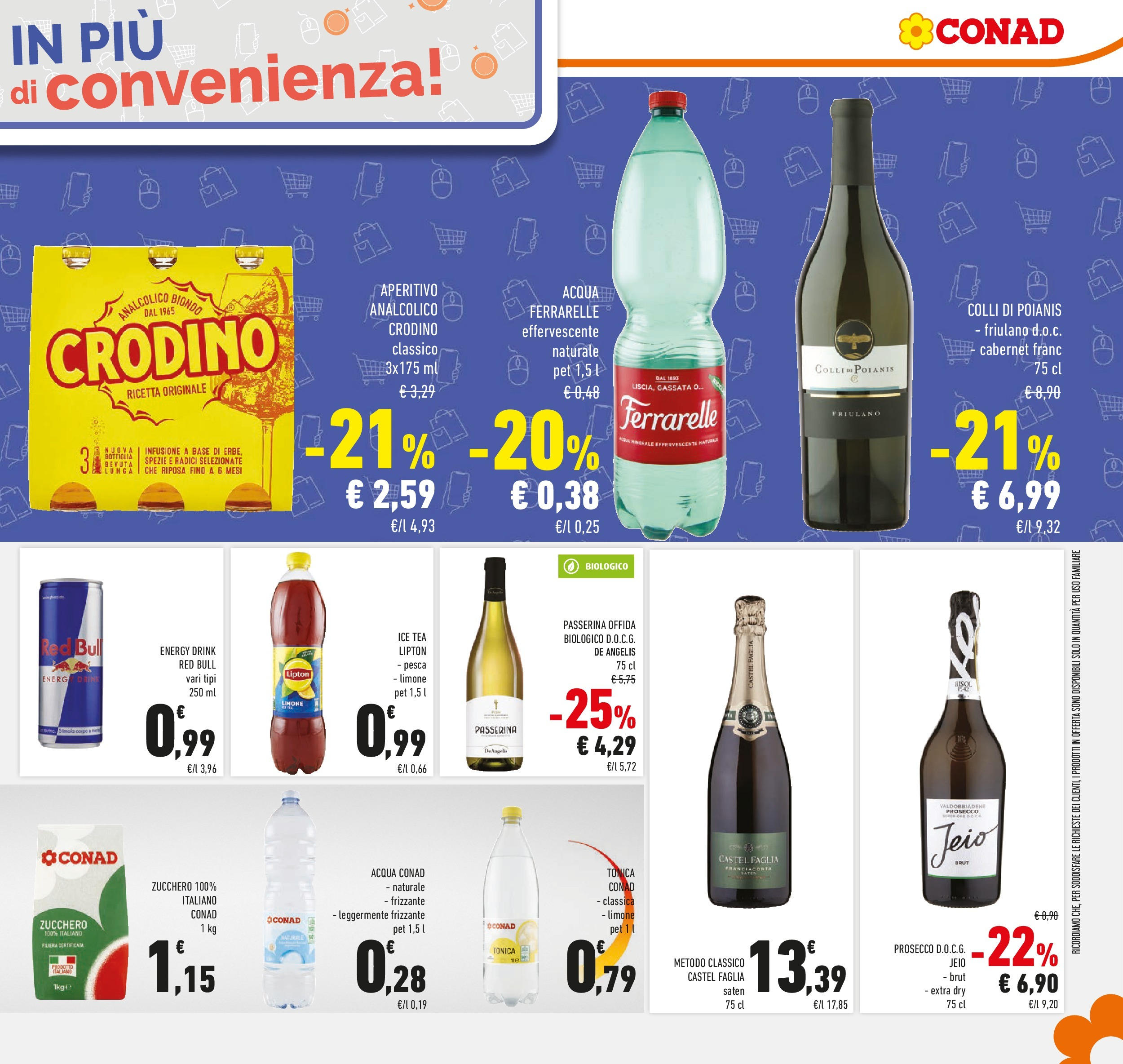 Volantino Conad dal 04/06/2025 > Anteprima - Giugno | Pagina: 17 | Prodotti: Acqua, Zucchero, Infusione, Aperitivo