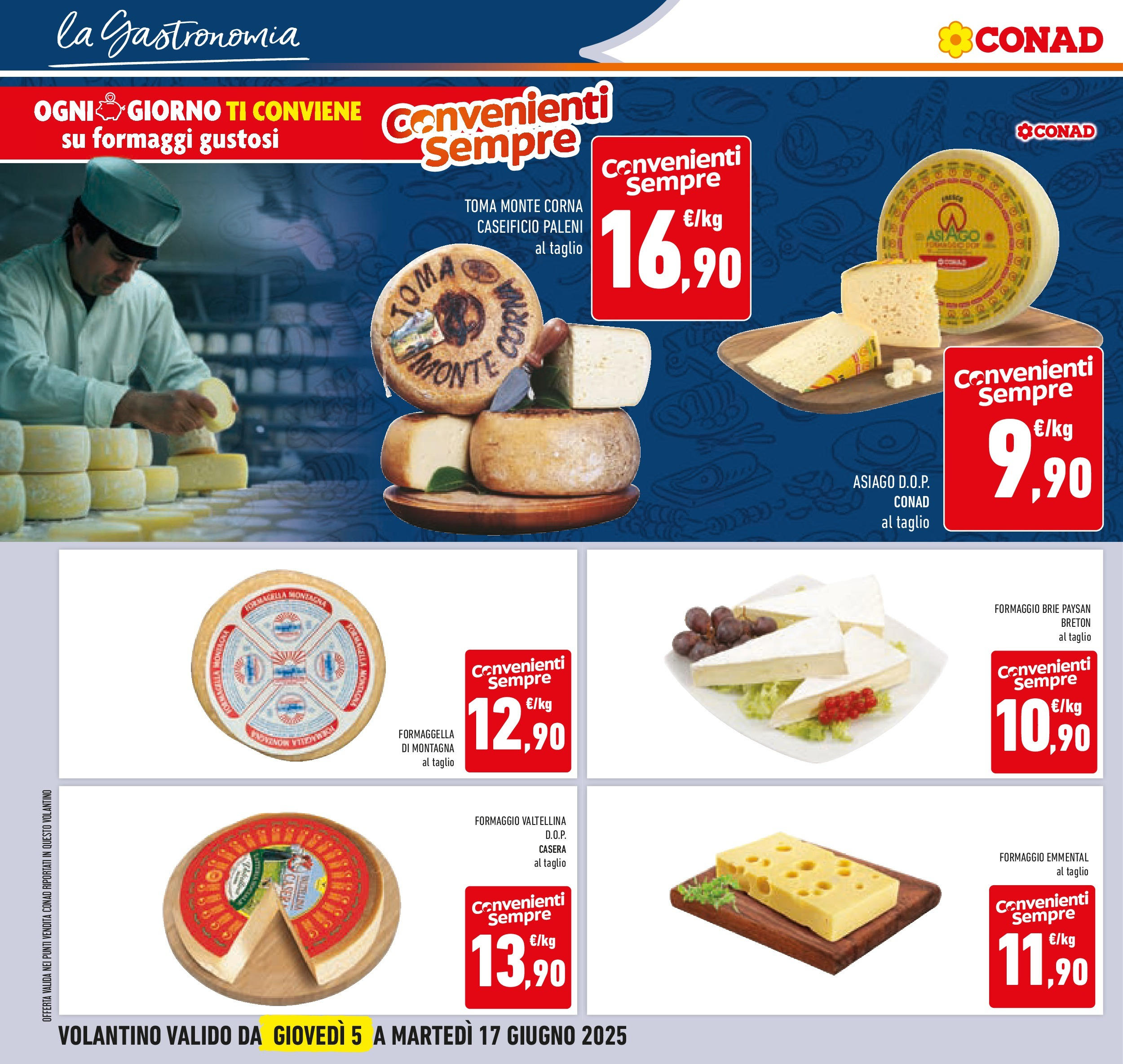 Volantino Conad dal 04/06/2025 > Anteprima - Giugno | Pagina: 18 | Prodotti: Formaggio, Emmental