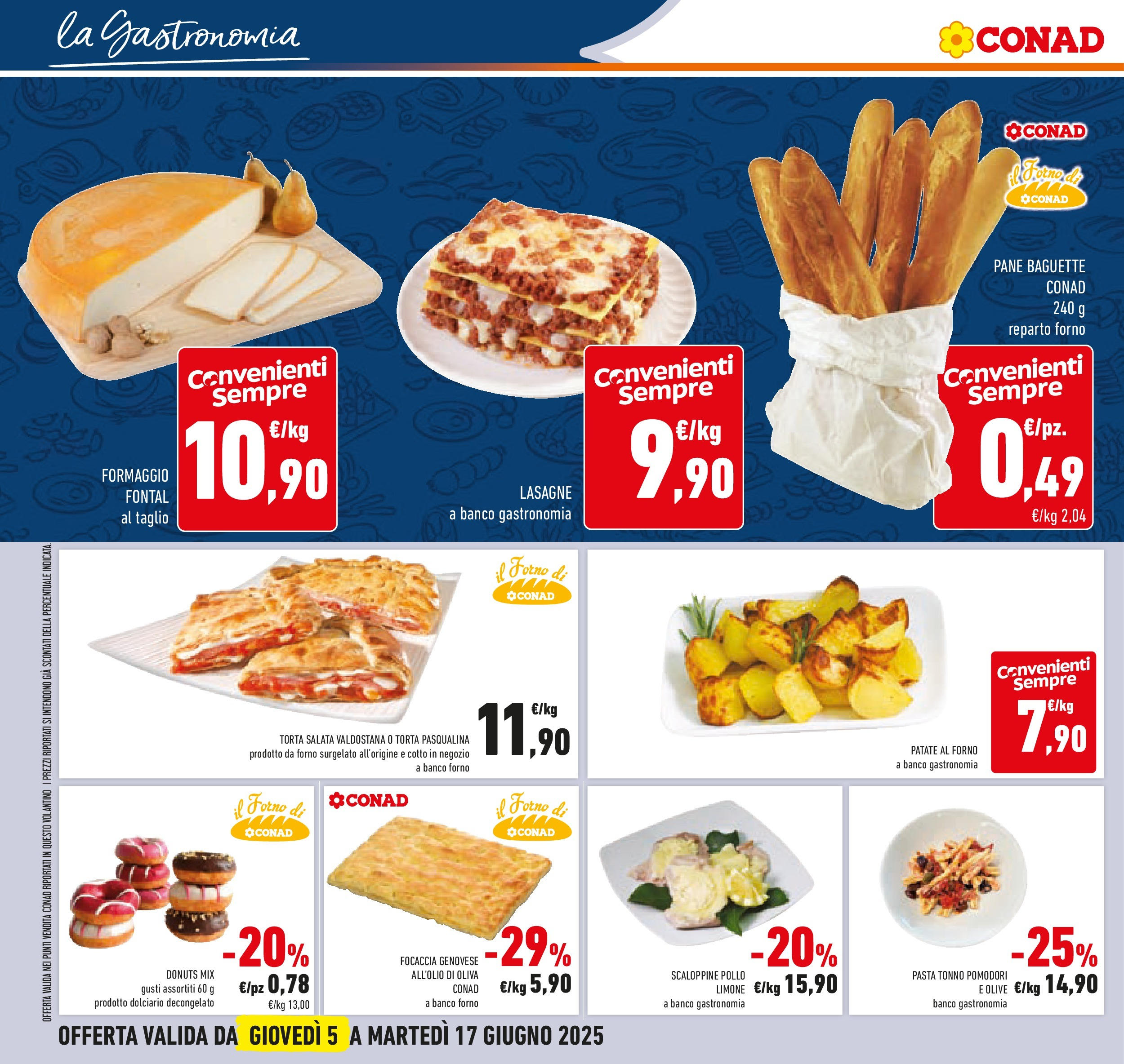 Volantino Conad dal 04/06/2025 > Anteprima - Giugno | Pagina: 20 | Prodotti: Olive, Pasta, Torta, Forno