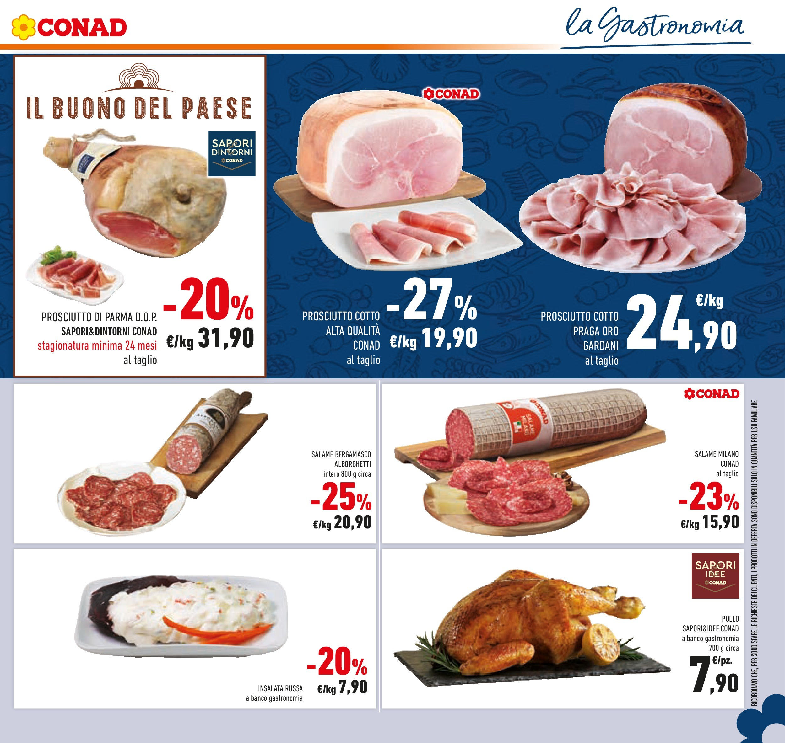 Volantino Conad dal 04/06/2025 > Anteprima - Giugno | Pagina: 21 | Prodotti: Prosciutto di Parma, Prosciutto Cotto, Salame, Prosciutto