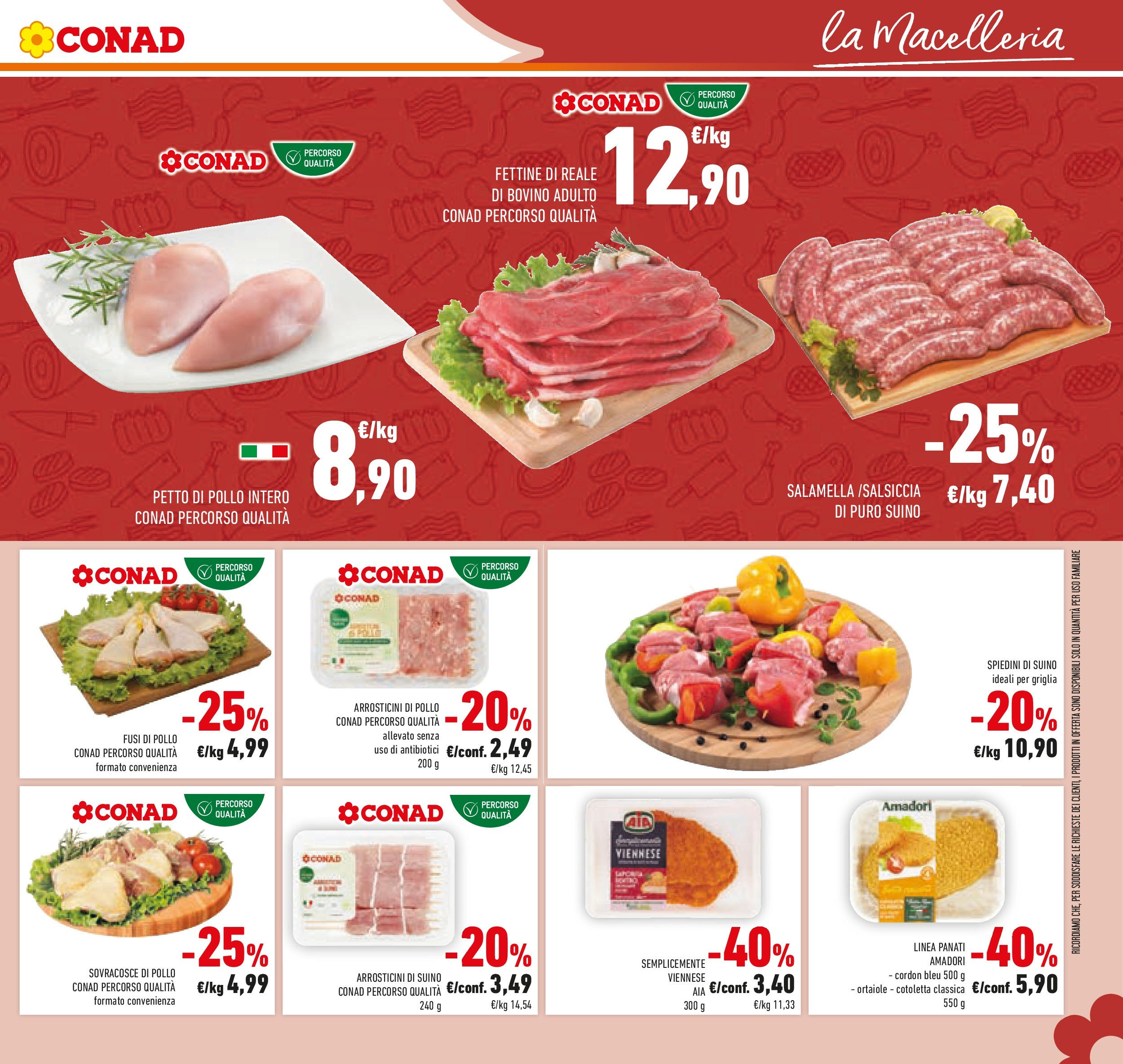 Volantino Conad dal 04/06/2025 > Anteprima - Giugno | Pagina: 25 | Prodotti: Bovino, Suino, Griglia, Spiedini