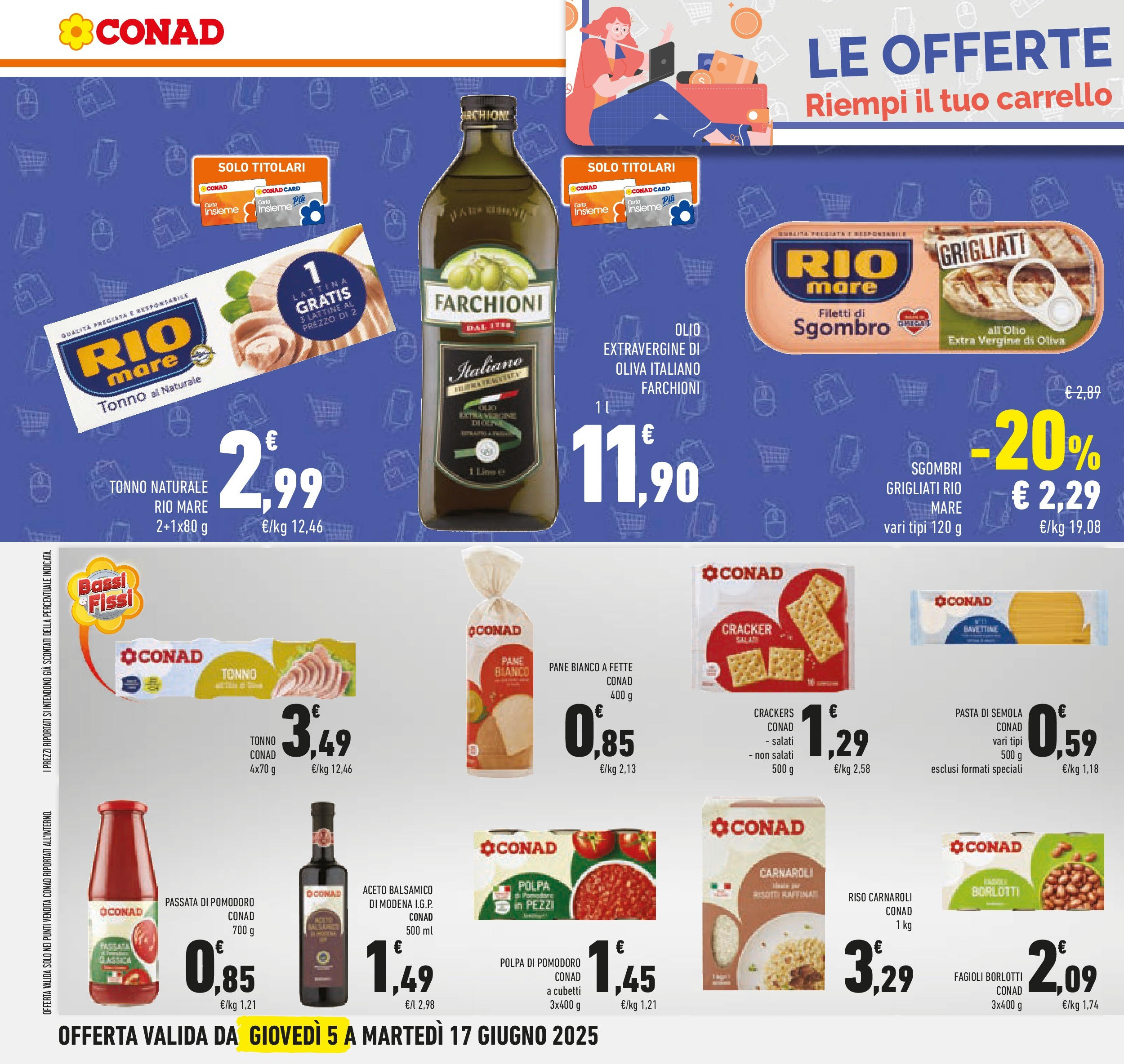Volantino Conad dal 04/06/2025 > Anteprima - Giugno | Pagina: 28 | Prodotti: Pane, Olive, Aceto, Sgombro