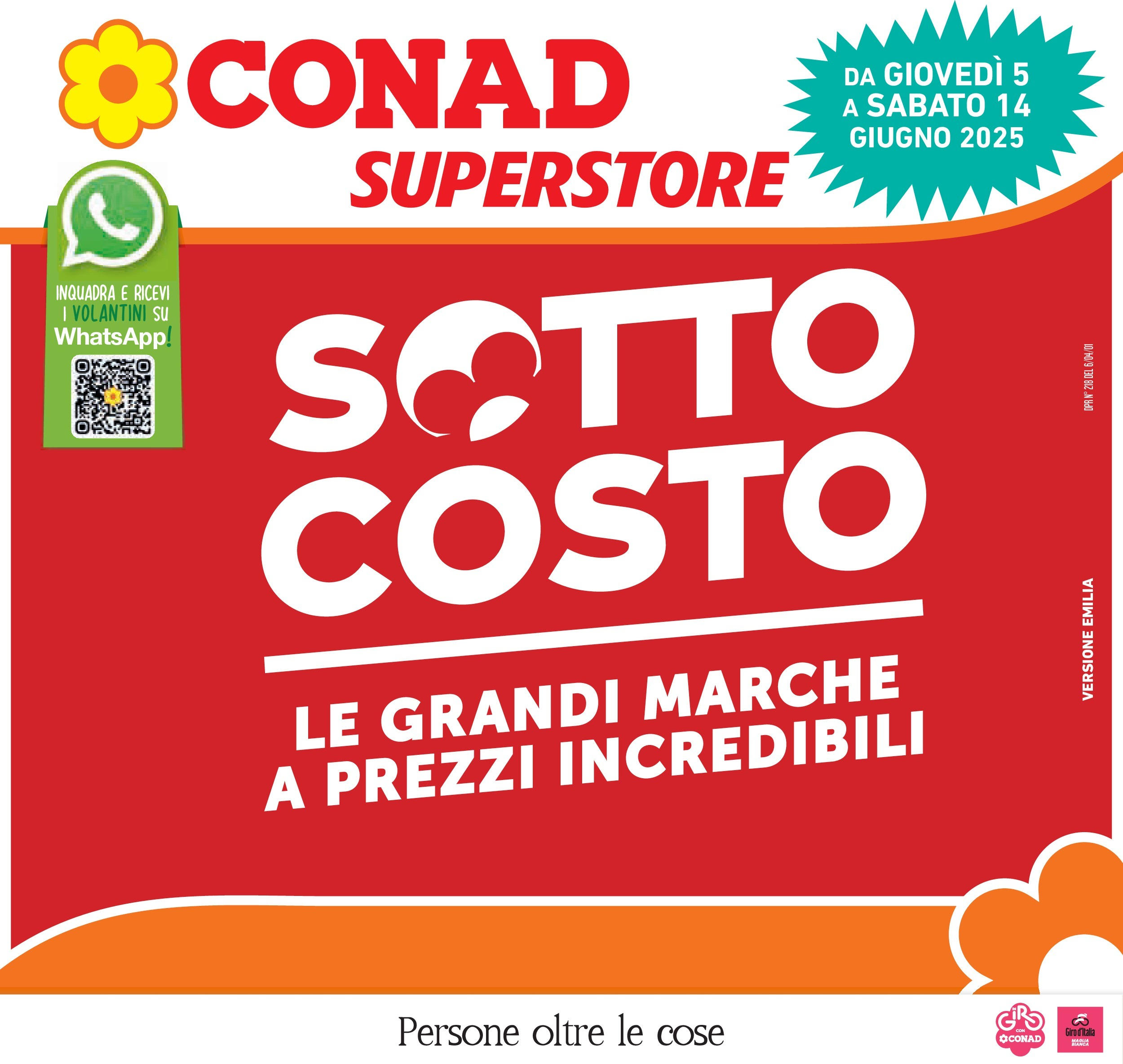 Volantino Conad valido da 04/06/2025 numero di pagina 1 Anteprima dell'opuscolo Sotto costo dal negozio Conad valido da 04/06/2025