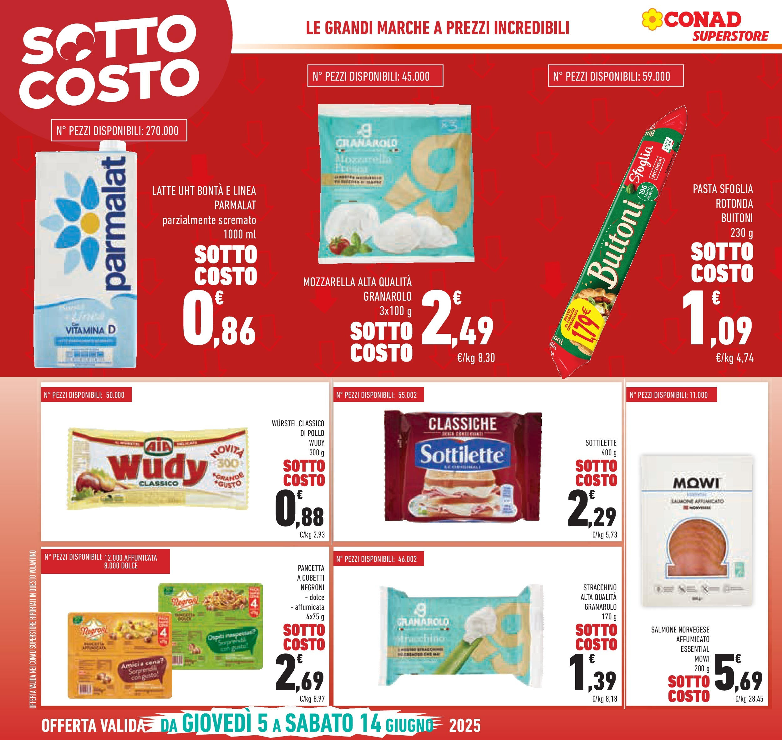 Volantino Conad dal 04/06/2025 > Anteprima - Giugno | Pagina: 2 | Prodotti: Pollo, Pasta sfoglia, Mozzarella, Stracchino