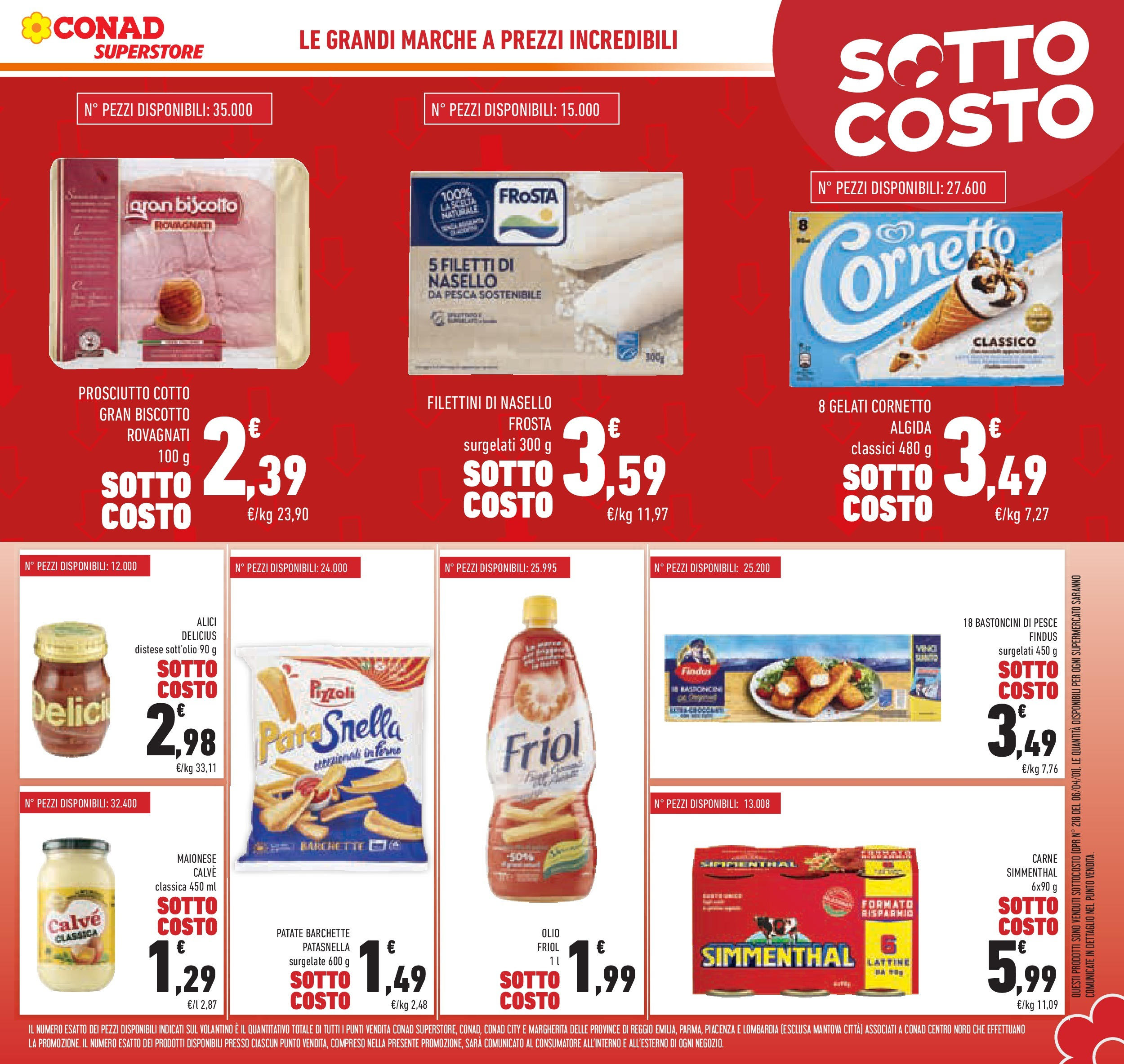Volantino Conad dal 04/06/2025 > Anteprima - Giugno | Pagina: 3 | Prodotti: Maionese, Pesca, Nasello, Alici
