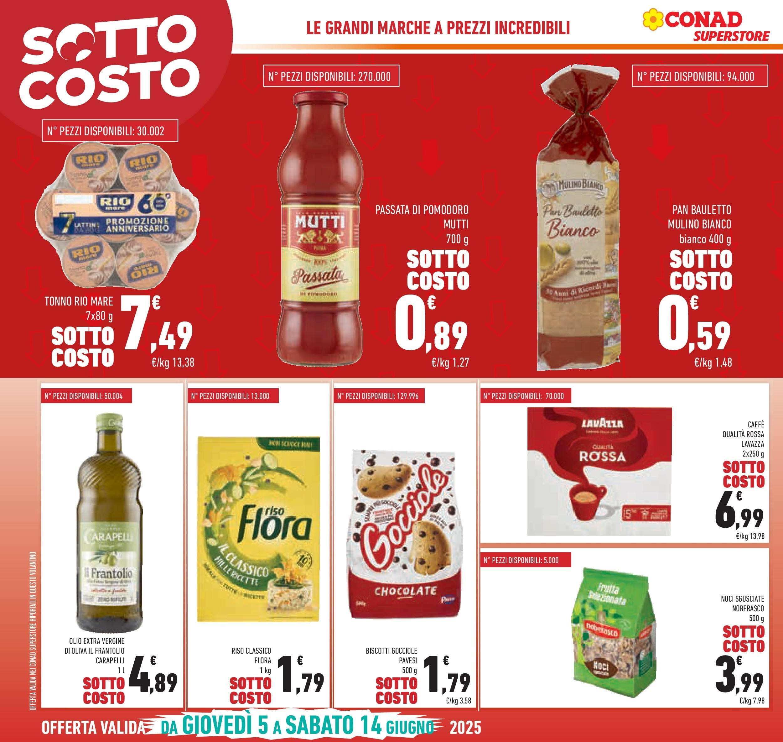 Volantino Conad dal 04/06/2025 > Anteprima - Giugno | Pagina: 4 | Prodotti: Olio, Olive, Tonno, Lavazza