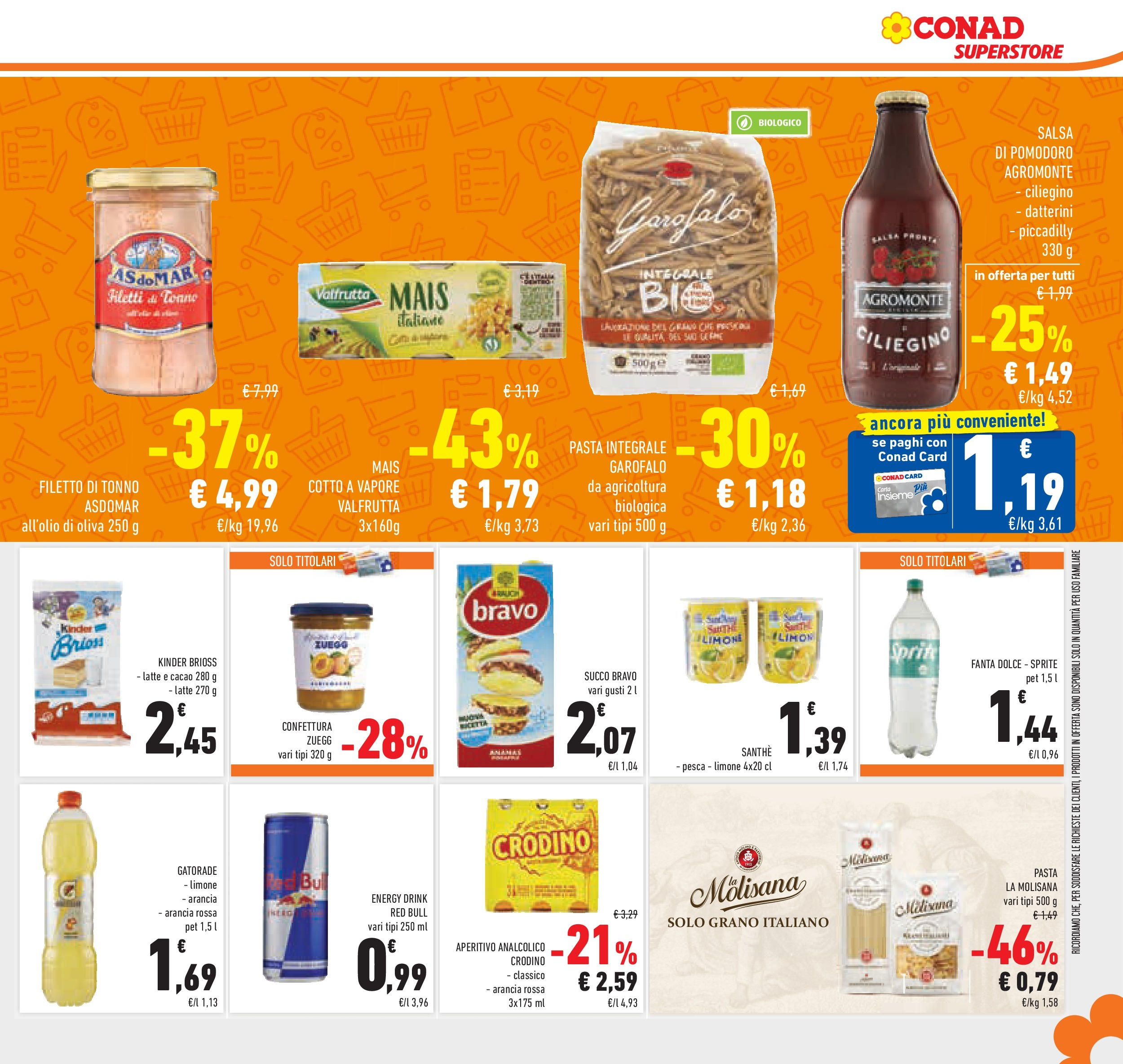 Volantino Conad dal 04/06/2025 > Anteprima - Giugno | Pagina: 29 | Prodotti: Salsa, Pomodoro, Fanta, Arancia
