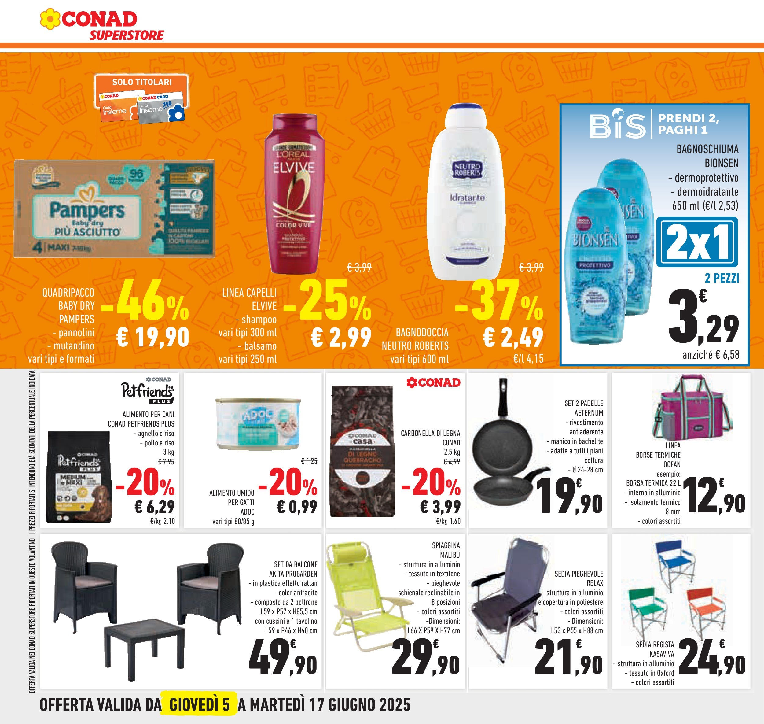 Volantino Conad dal 04/06/2025 > Anteprima - Giugno | Pagina: 32 | Prodotti: Balsamo, Pannolini, Riso, Agnello