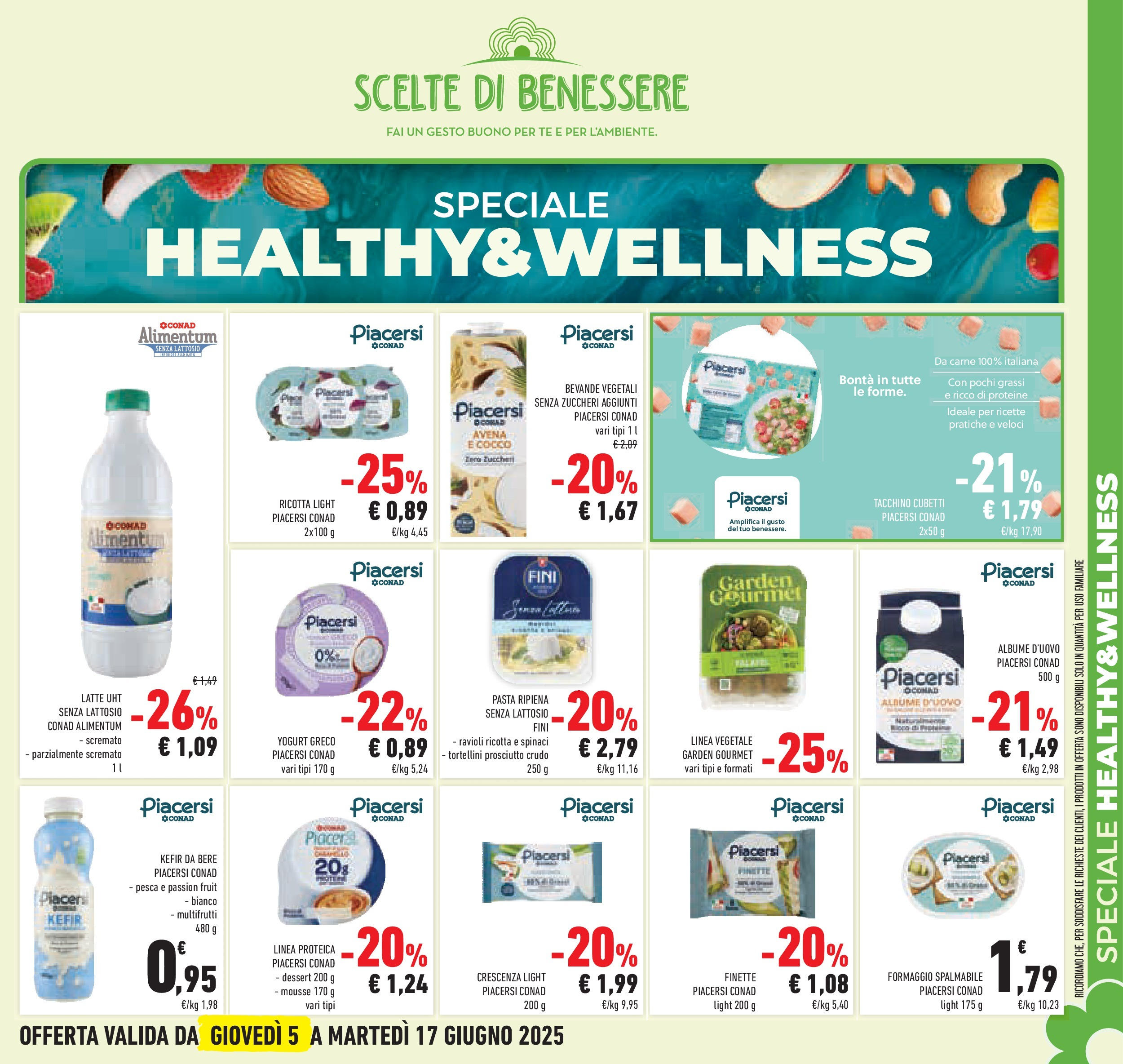 Volantino Conad dal 04/06/2025 > Anteprima - Giugno | Pagina: 35 | Prodotti: Yogurt greco, Tè, Pasta, Cocco