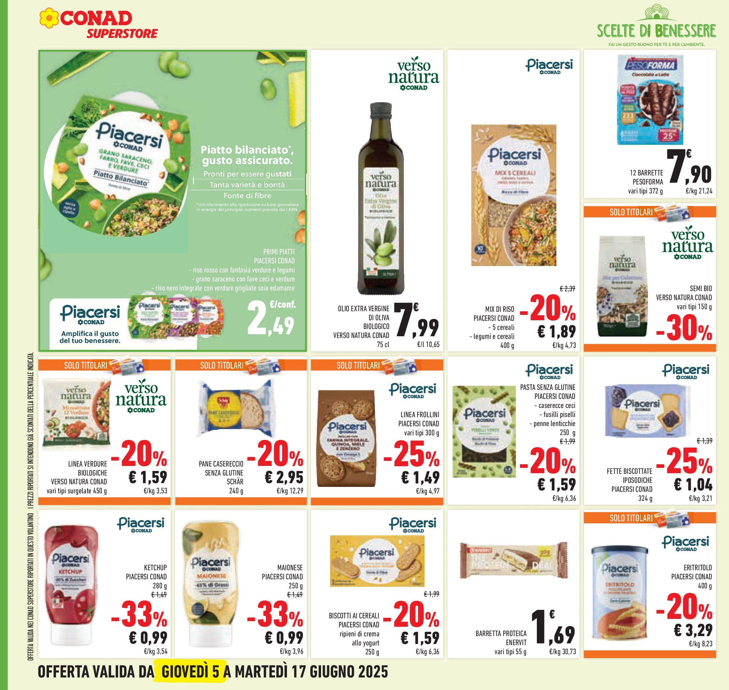 Volantino Conad dal 04/06/2025 > Anteprima - Giugno | Pagina: 36 | Prodotti: Lenticchie, Verdure, Fusilli, Frollini