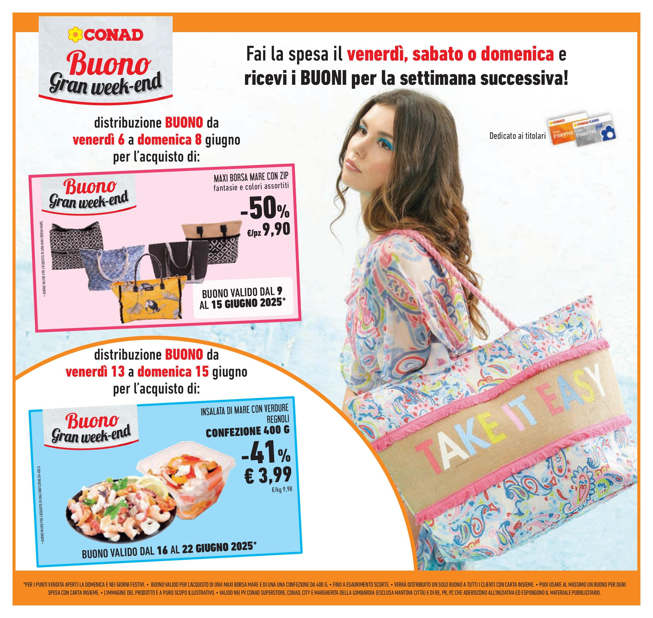 Volantino Conad dal 04/06/2025 > Anteprima - Giugno | Pagina: 7 | Prodotti: Insalata, Verdure, PC, Borsa