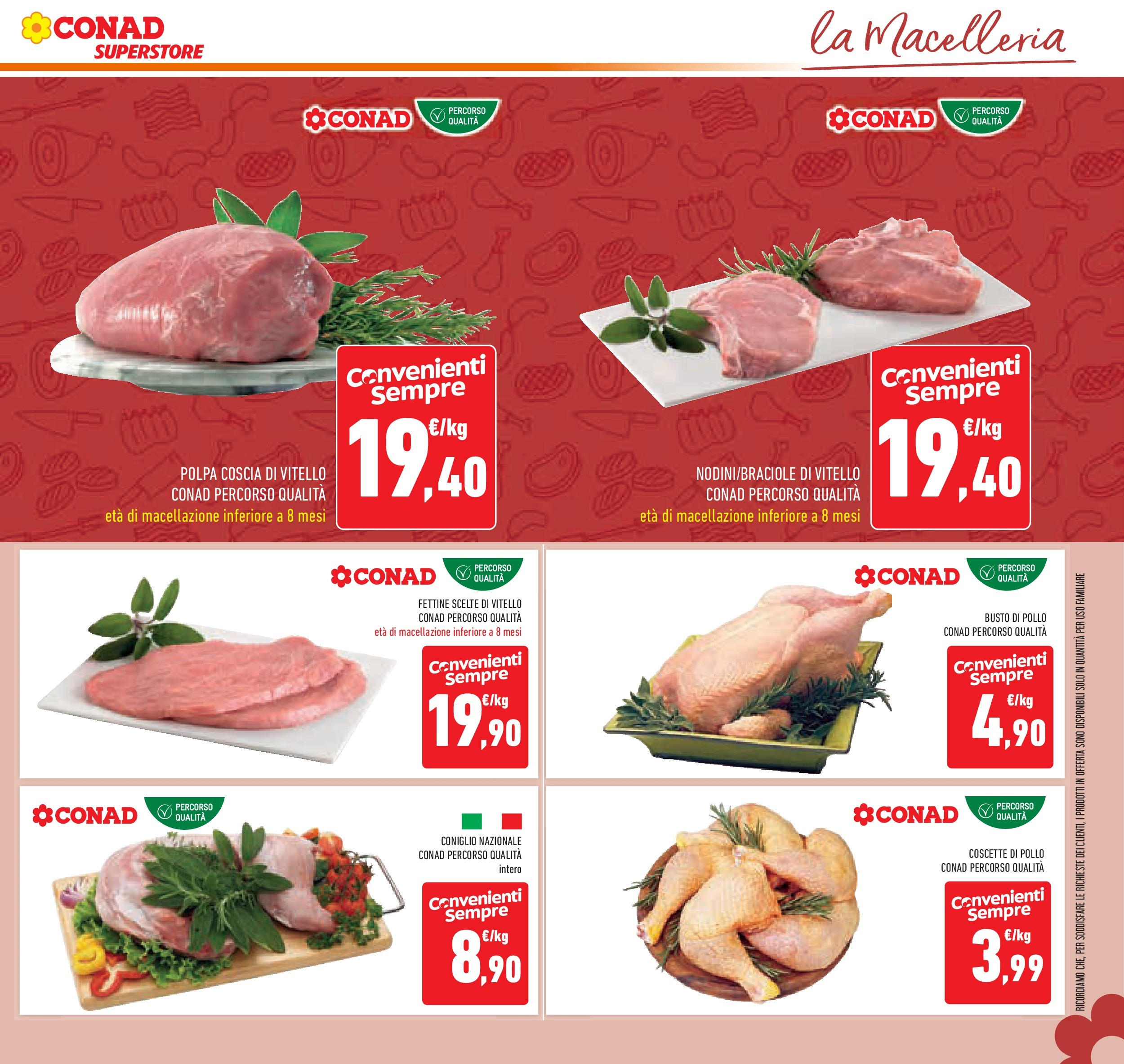 Volantino Conad dal 04/06/2025 > Anteprima - Giugno | Pagina: 15 | Prodotti: Pollo, Vitello, Cosce di pollo