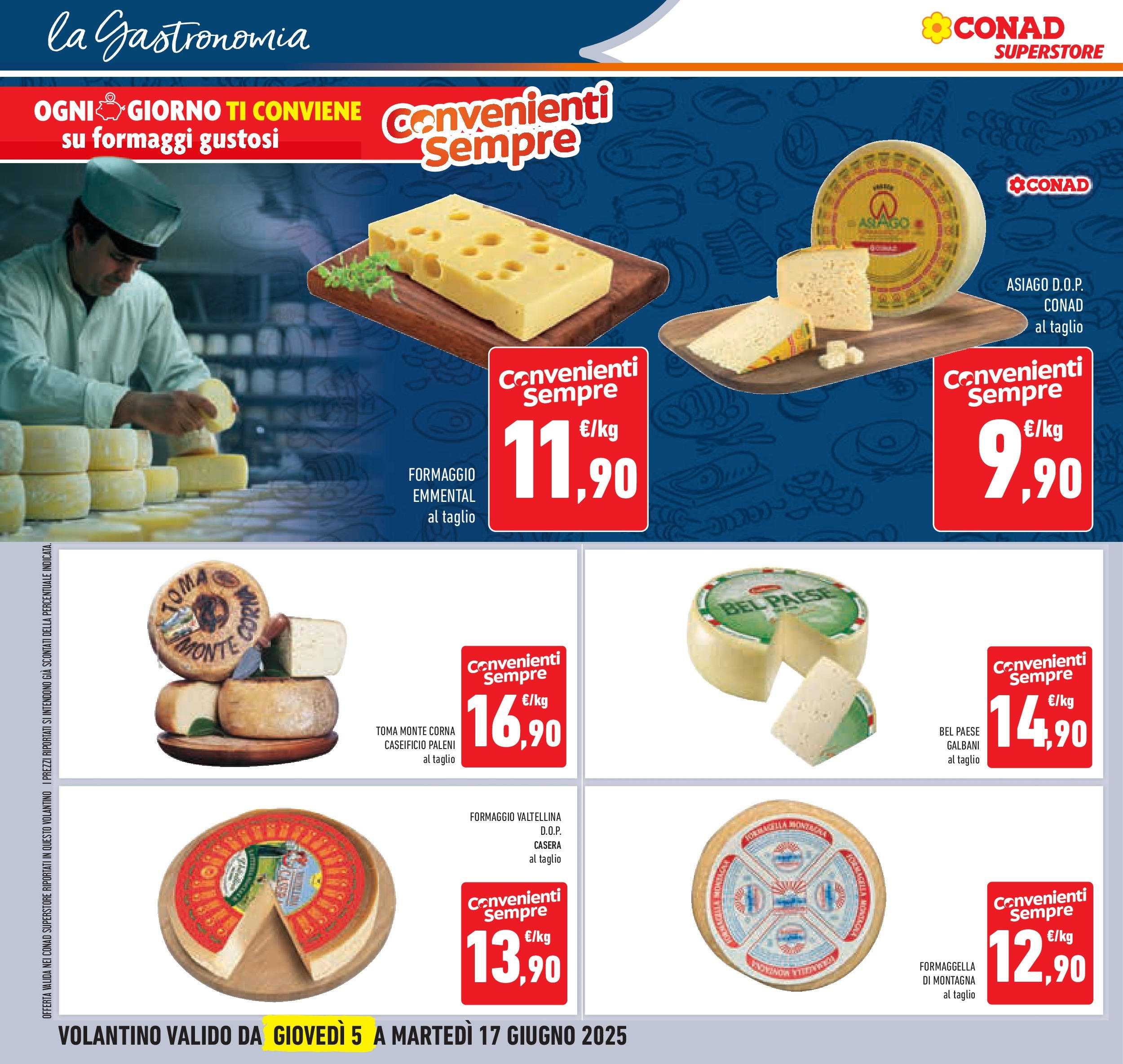 Volantino Conad dal 04/06/2025 > Anteprima - Giugno | Pagina: 18 | Prodotti: Formaggio, Emmental