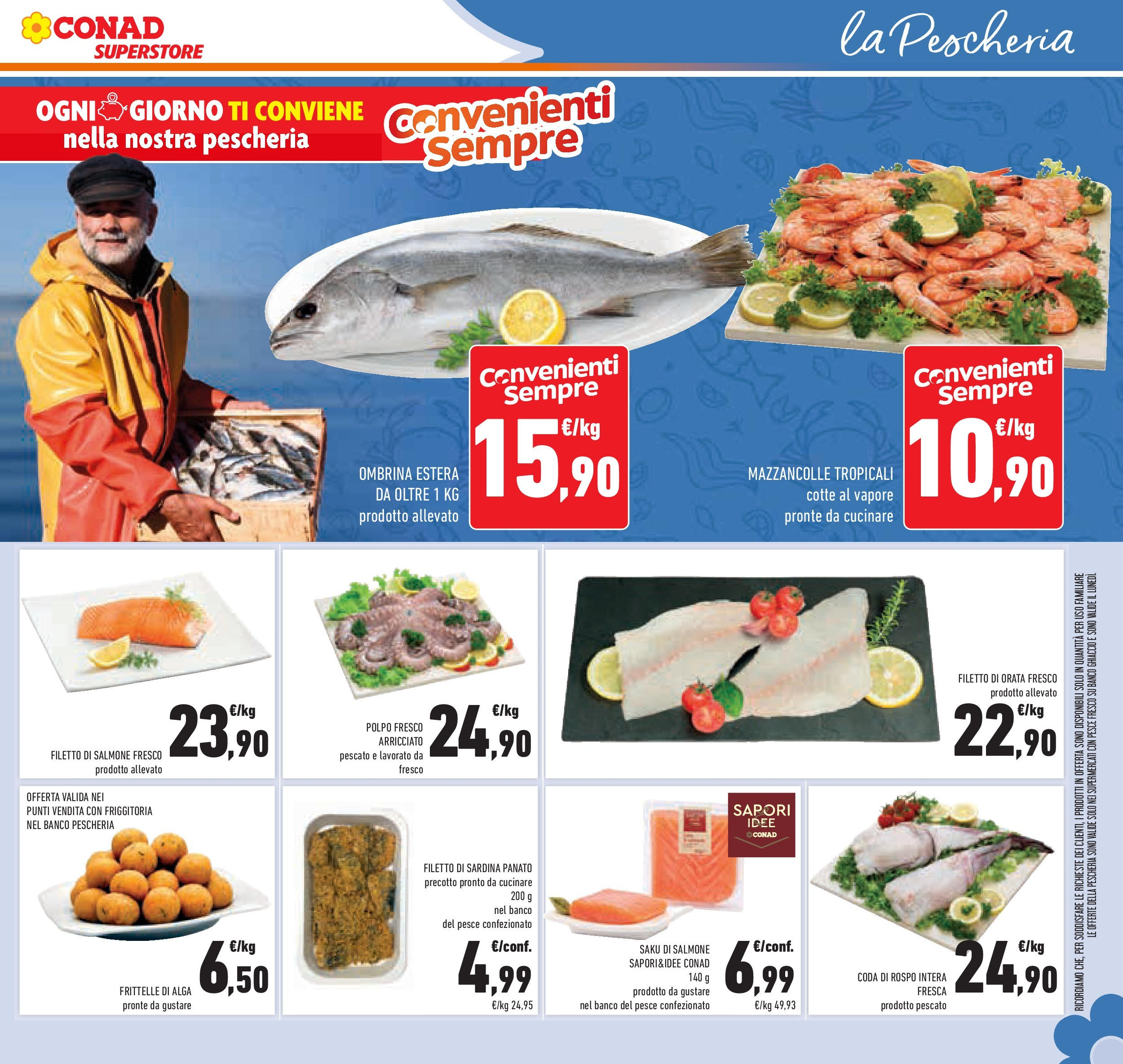Volantino Conad dal 04/06/2025 > Anteprima - Giugno | Pagina: 23 | Prodotti: Pesce, Polpo, Mazzancolle, Orata