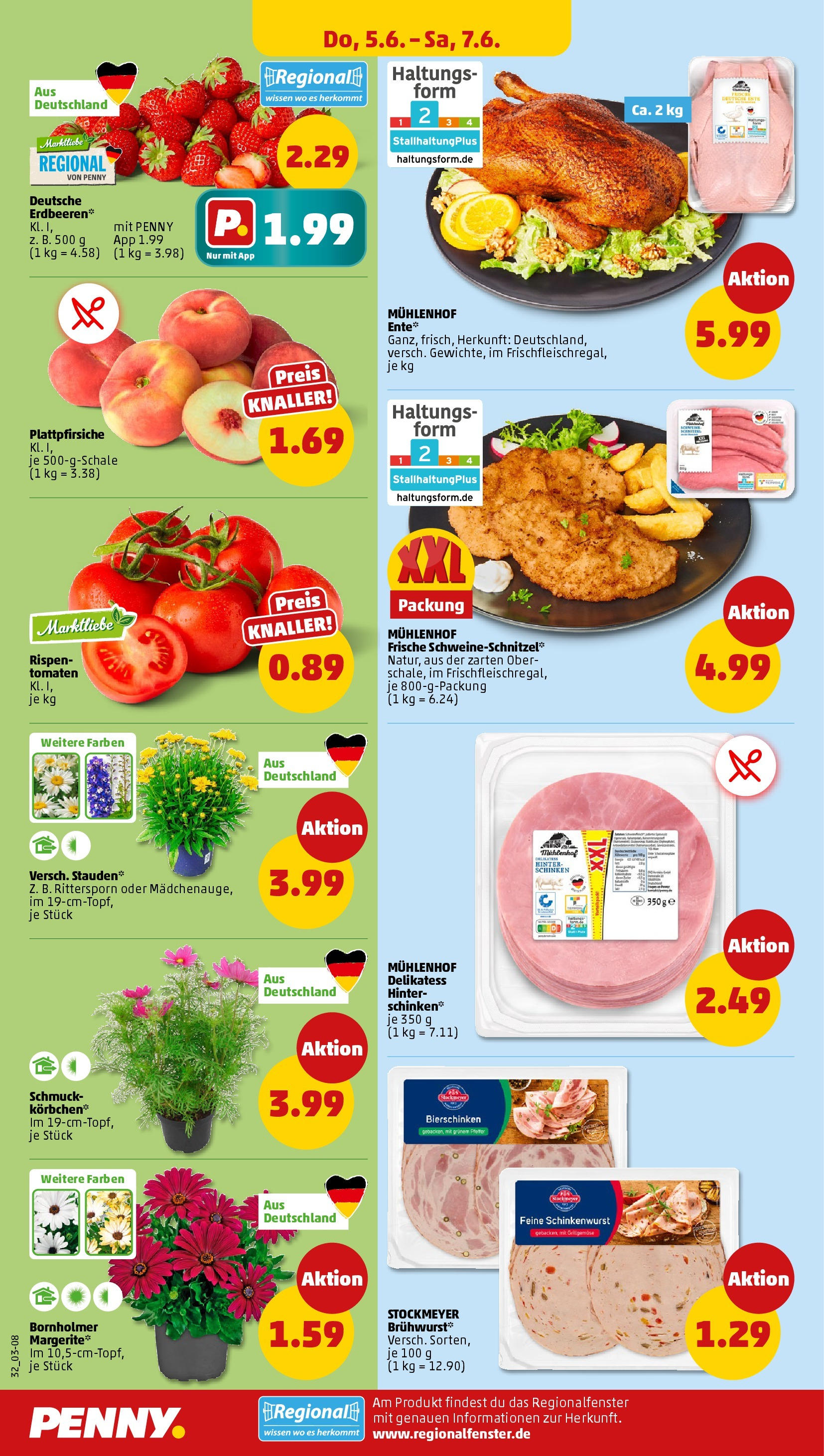 Penny - Penny: Wochenangebote (ab 01.06.2025) » Angebote Online | Seite: 34 | Produkte: Tomaten, Schnitzel, Pfeffer, Schinken