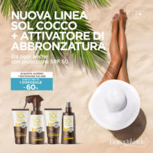 Nuova linea sol cocco + attivatore di abbronzatura