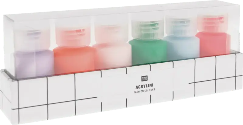 RICO DESIGN Acrylfarben-Set Neonfarben (6 Tuben á 22 ml)