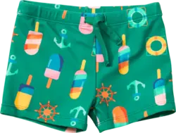 PUSBLU Badehose mit maritimem-Muster, grün, Gr. 122/128