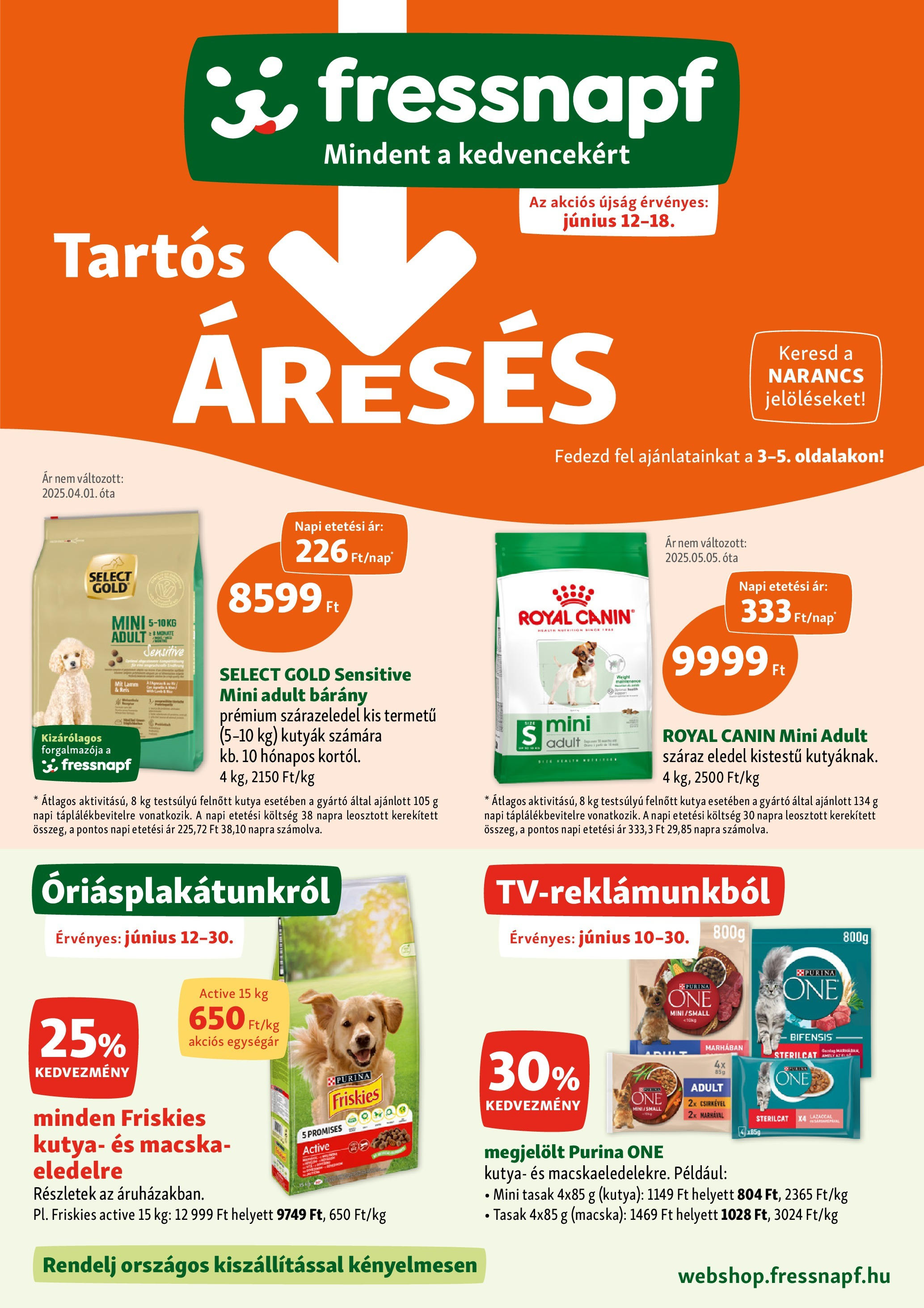 Fressnapf aktuális szórólap, érvényes 2025.06.12.-től - 1 oldal