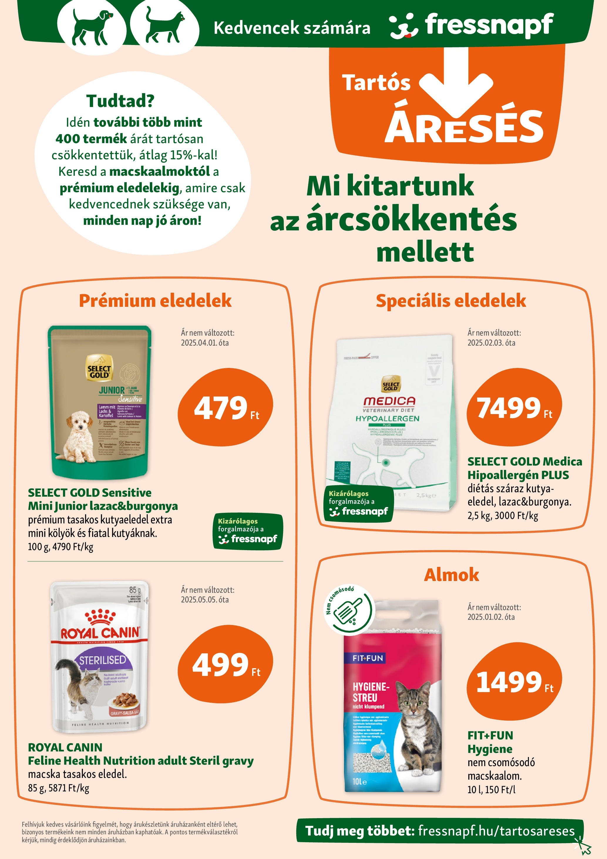 Fressnapf Akciós újság - 2025.06.12. -tól/töl > akció, lapozható szórólap 🛍️ | Oldal: 3 | Termékek: Kutyaeledel