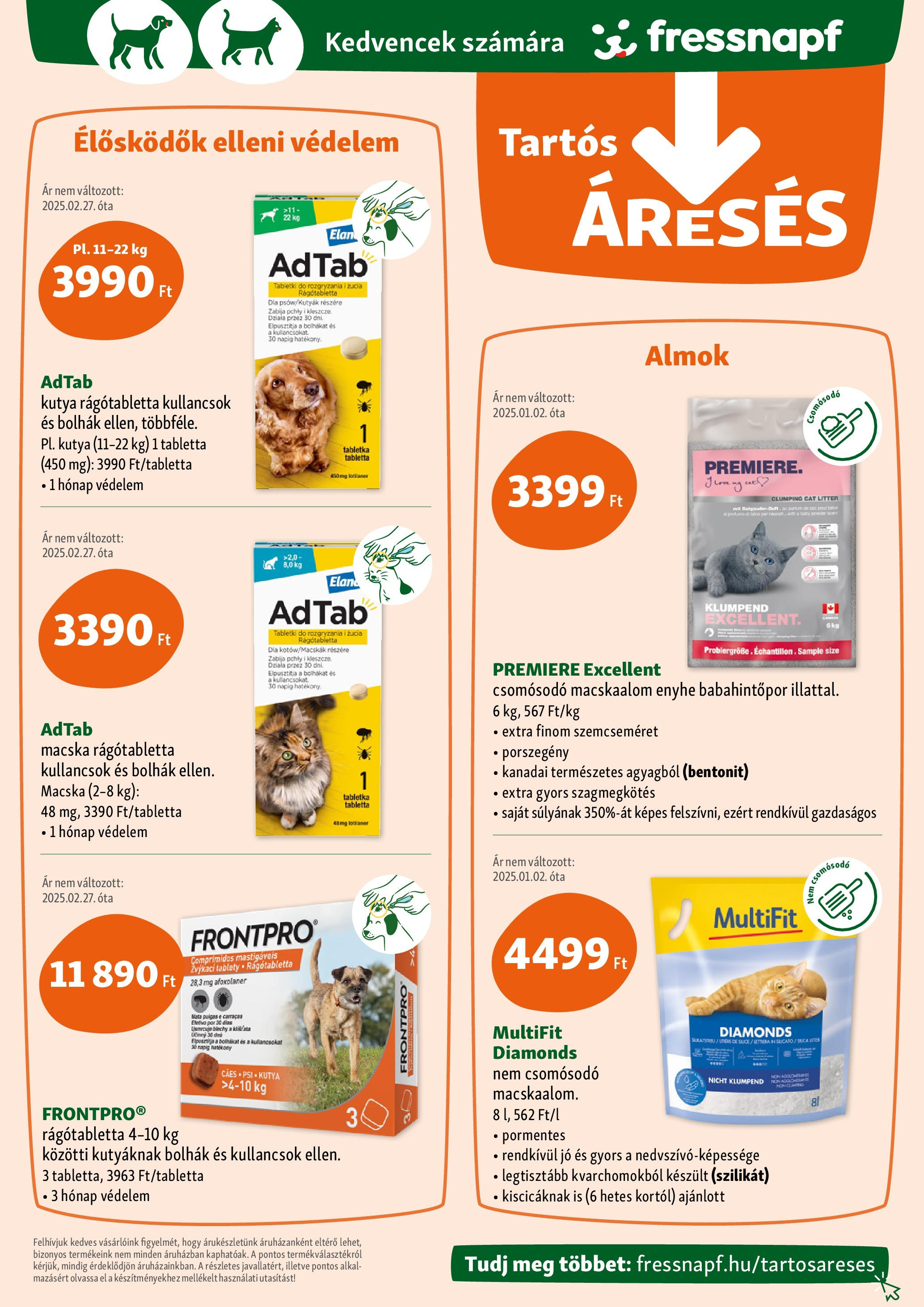Fressnapf Akciós újság - 2025.06.12. -tól/töl > akció, lapozható szórólap 🛍️ | Oldal: 5 | Termékek: Macskaalom