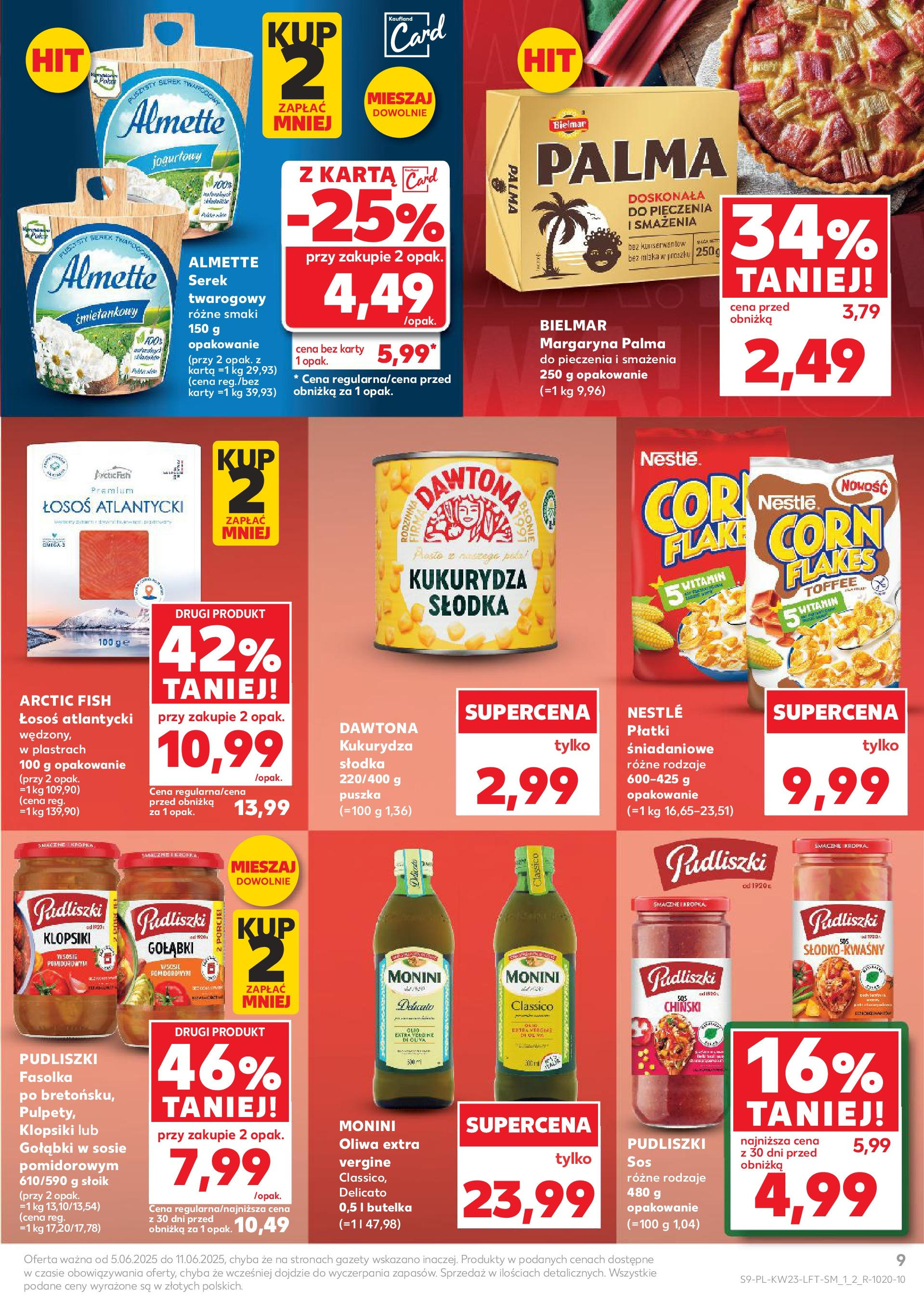 Kaufland gazetka od 05.06.2025 - od jutra PDF | Strona: 9 | Produkty: Łosoś atlantycki, Kukurydza, Flaki, Płatki