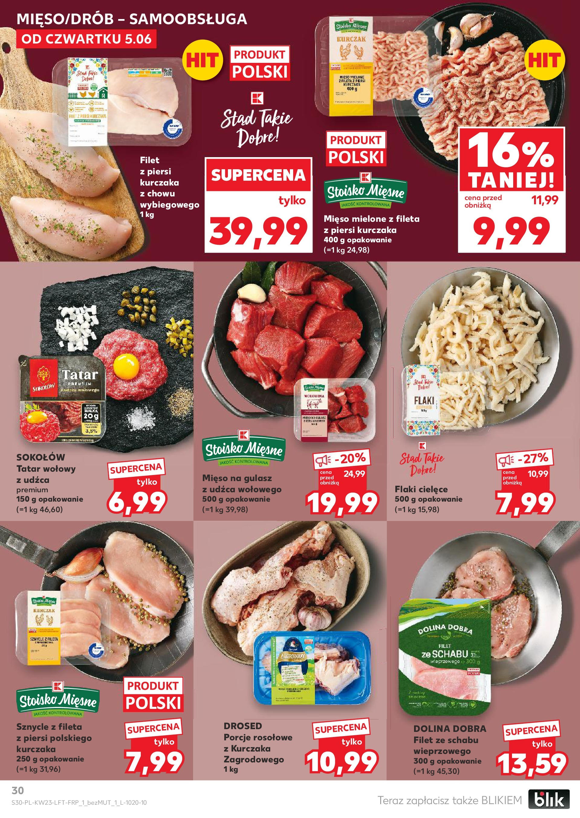Kaufland gazetka od 05.06.2025 - od jutra PDF | Strona: 30 | Produkty: Mięso, Mięso na gulasz, Flaki, Wołowina
