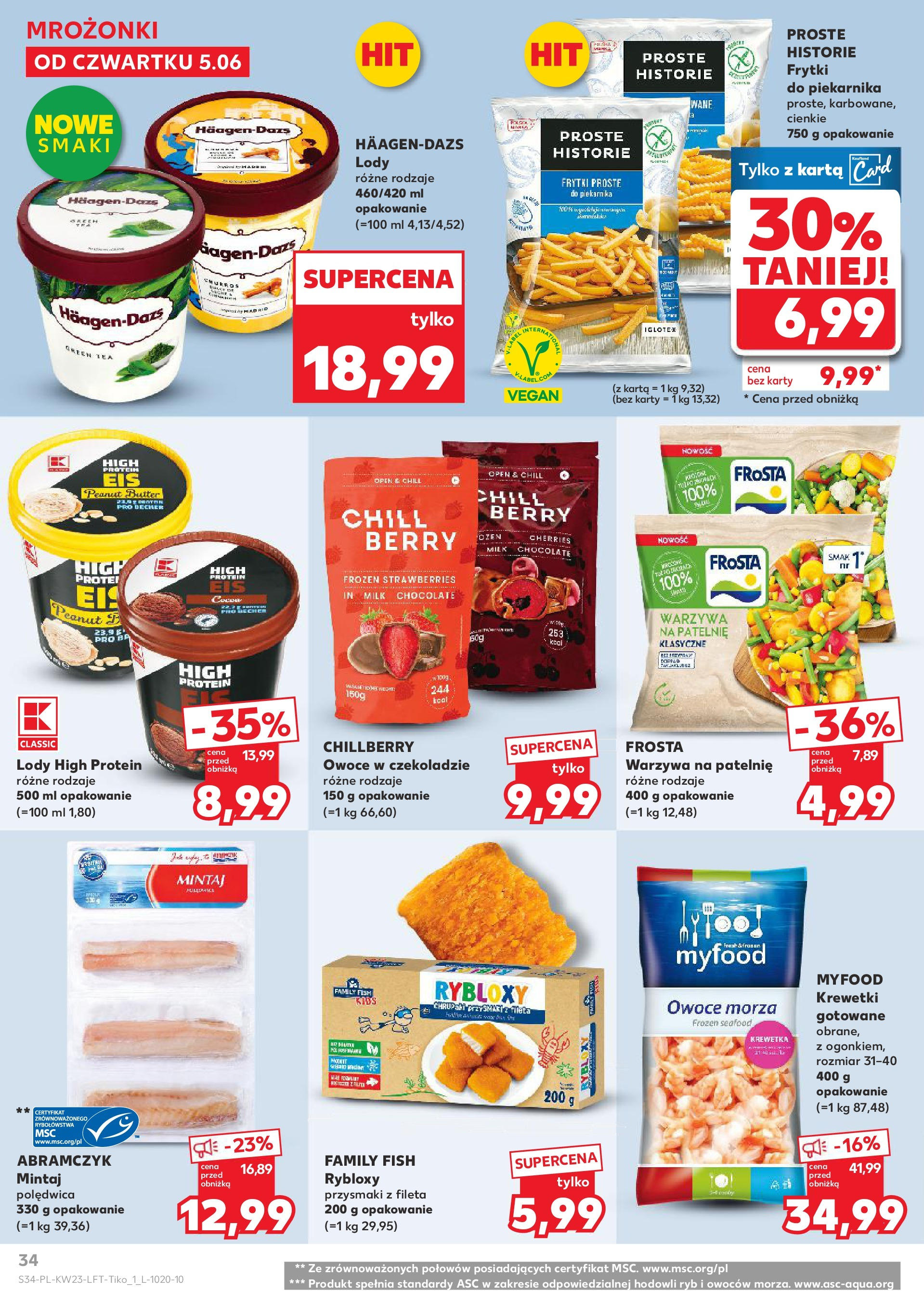 Kaufland gazetka od 05.06.2025 - od jutra PDF | Strona: 34 | Produkty: Warzywa na patelnie, Patelnie, Lody, Warzywa