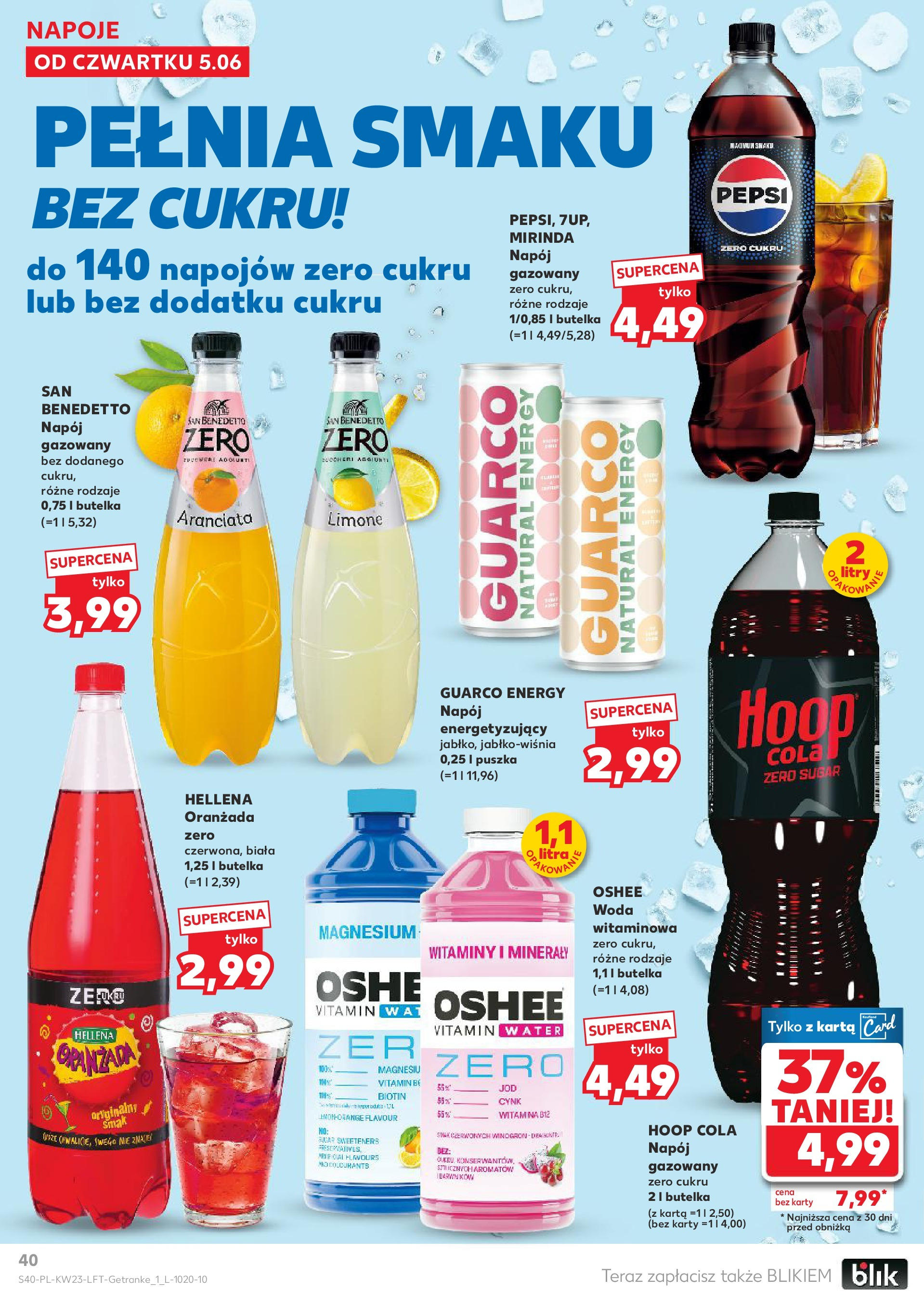 Kaufland gazetka od 05.06.2025 - od jutra PDF | Strona: 40 | Produkty: Karta, Napoje, Pepsi, Woda